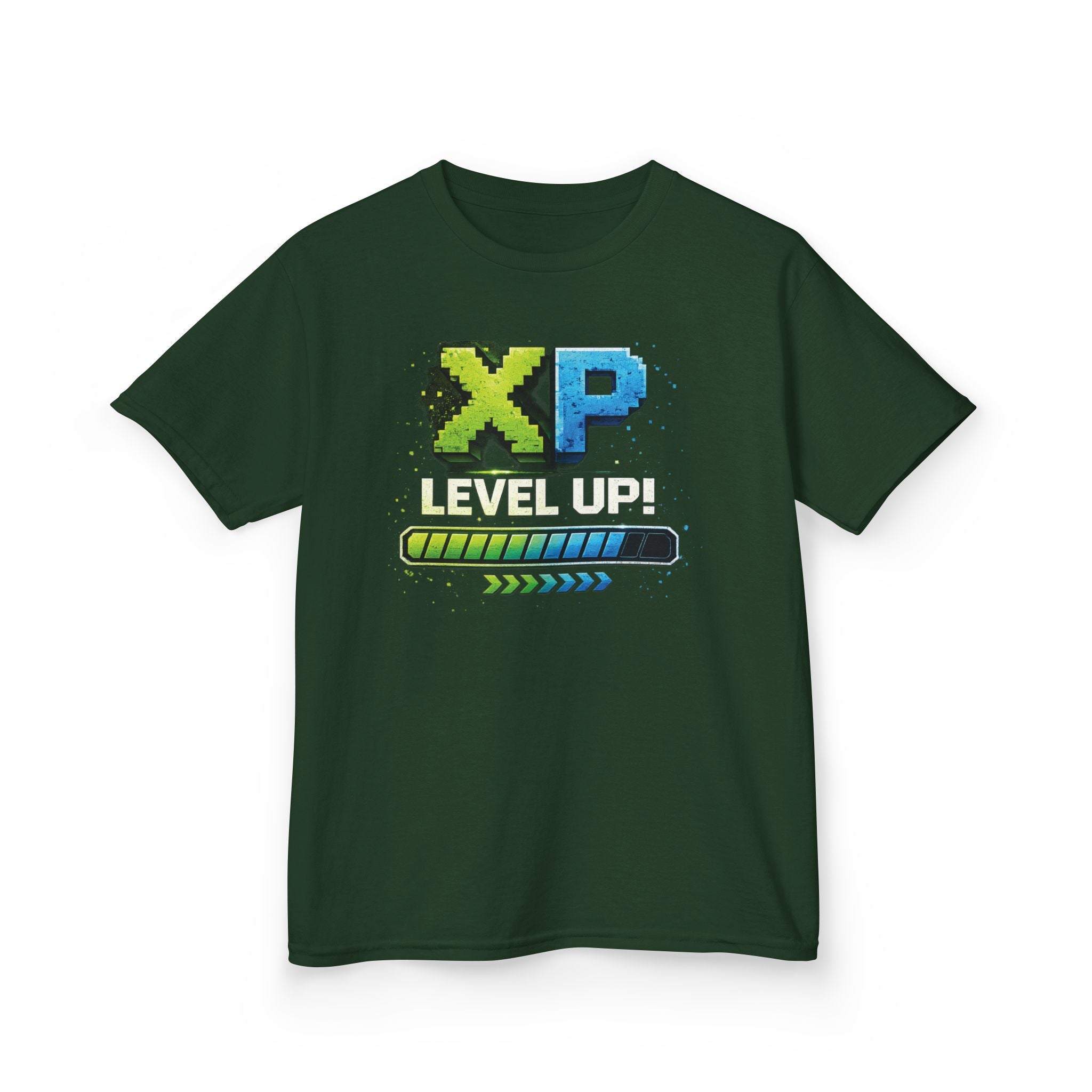 Kids T-Shirt - "XP Level Up!" Boys Gamer Progress Bar Tee