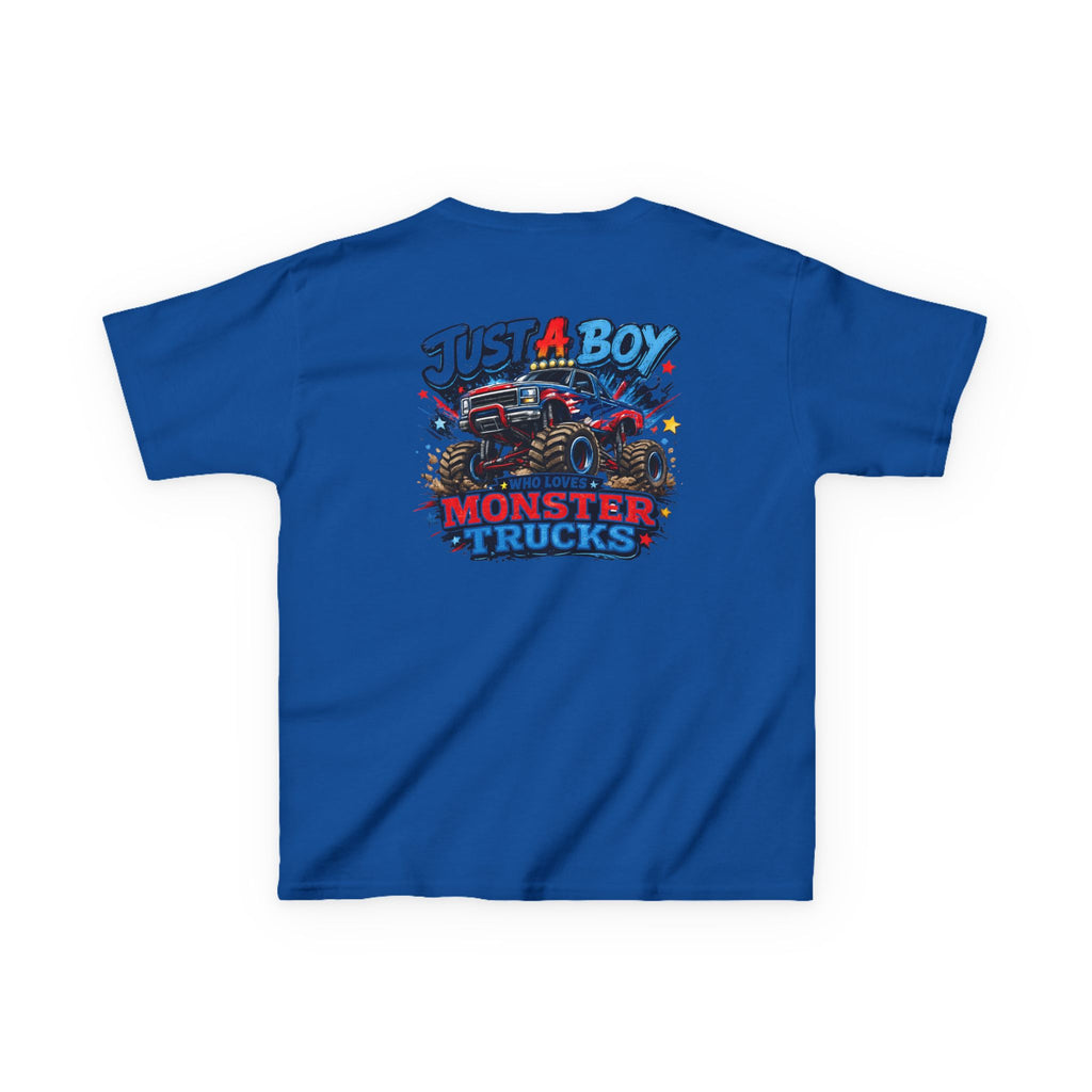 "Just A Boy Who Loves Monster Truck" Graphic kids Birthday T-Shirt Design