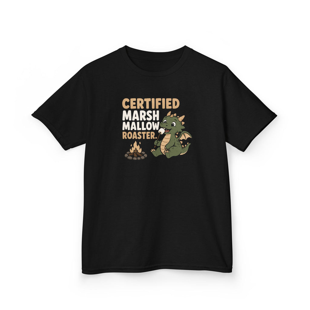 Kids Funny T-Shirt — "Certified Marshmallow Roaster.".