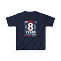 " Being Awesome For 8 Years" Graphic kids Birthday T-Shirt Design