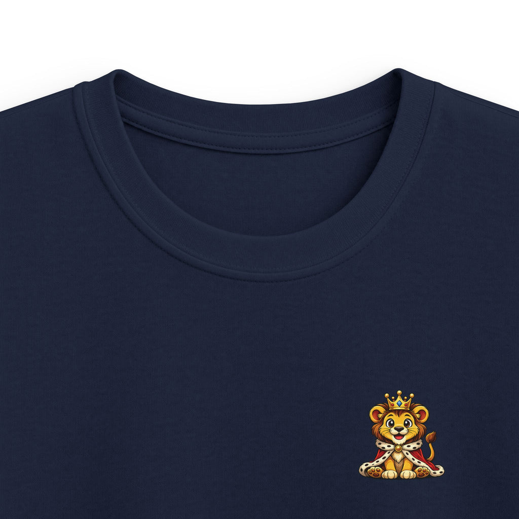 Kids Tee  "Little King in Town" Cute Lion Graphic Shirt for Boys