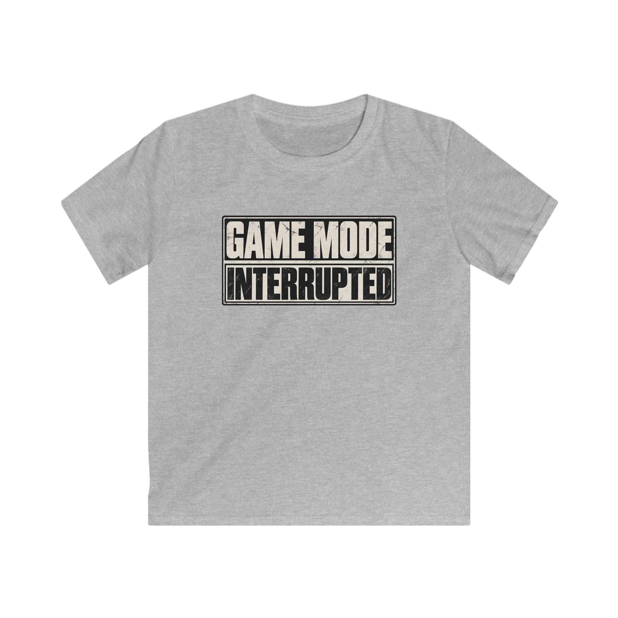 Kids Tee "Game Mode Interrupted" Funny Gamer T‑Shirt