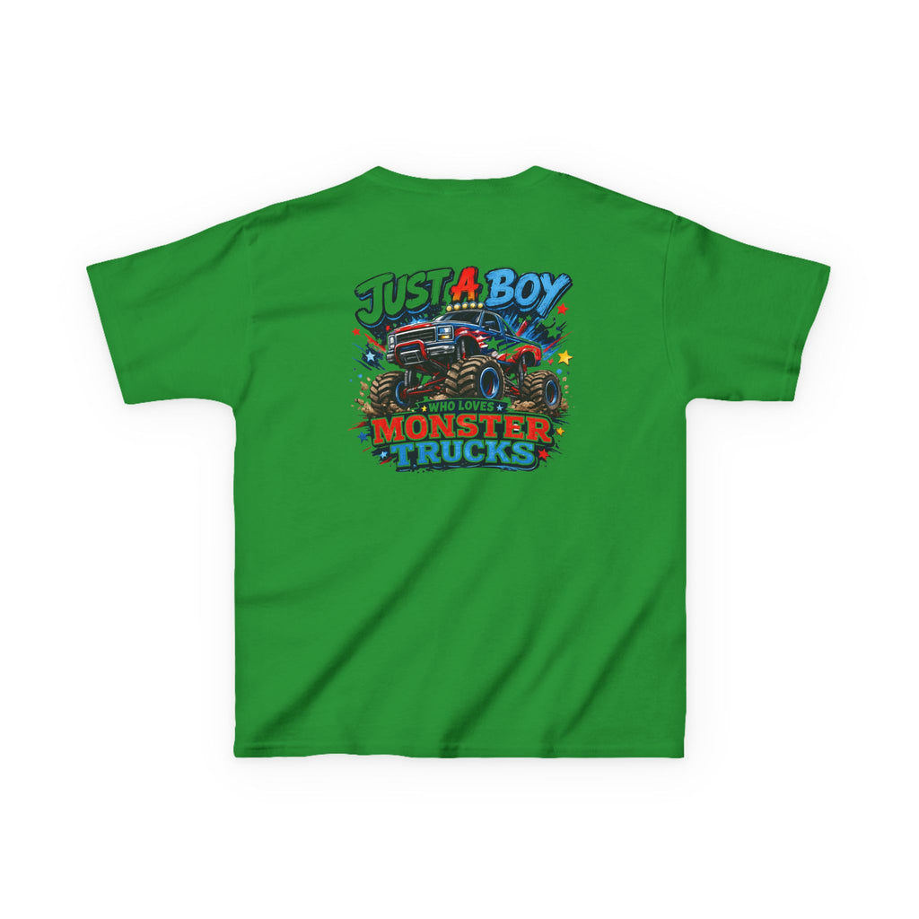 "Just A Boy Who Loves Monster Truck" Graphic kids Birthday T-Shirt Design