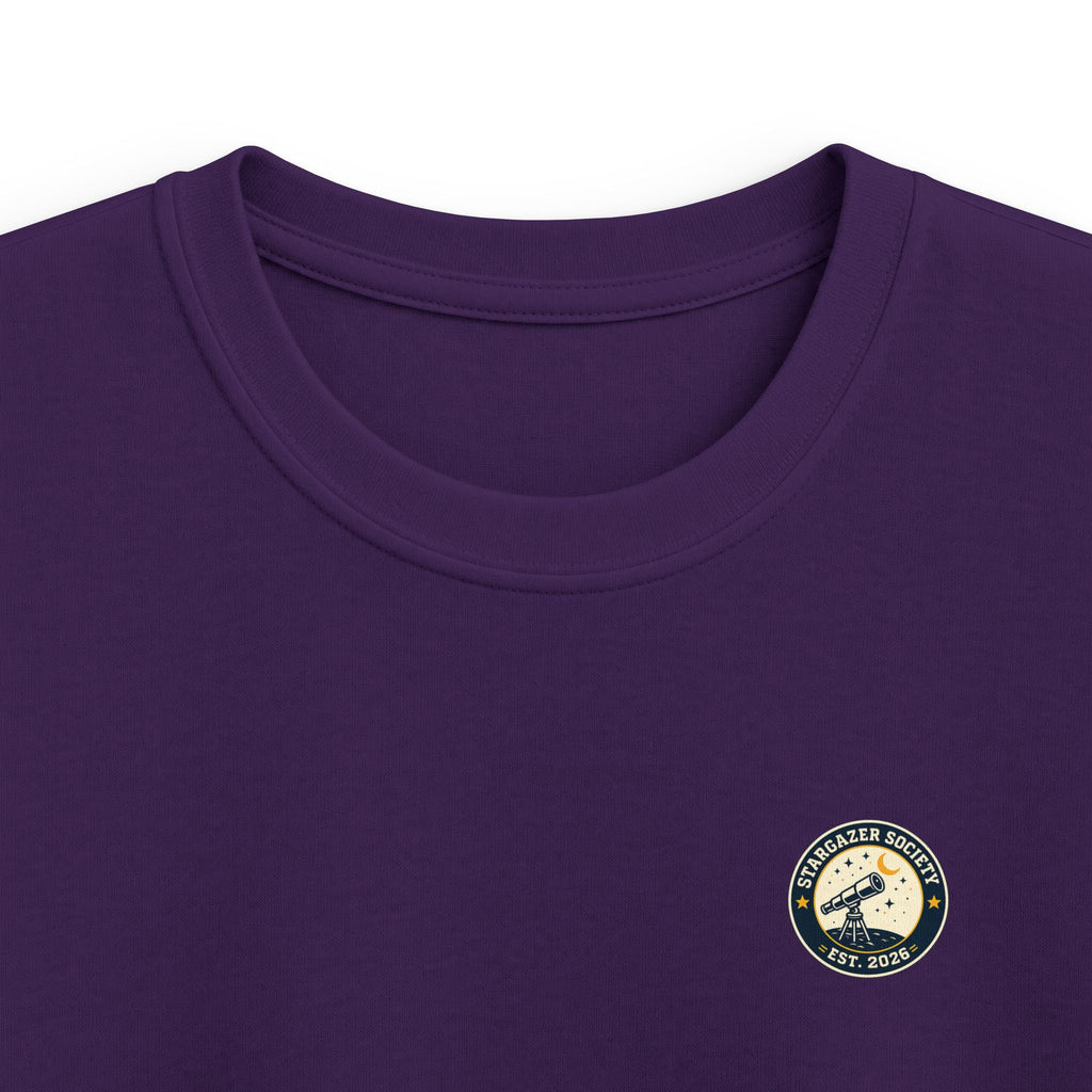 "Stargazer Society" Kids Tee Telescope 'Est. 2026' For Boys & Girls