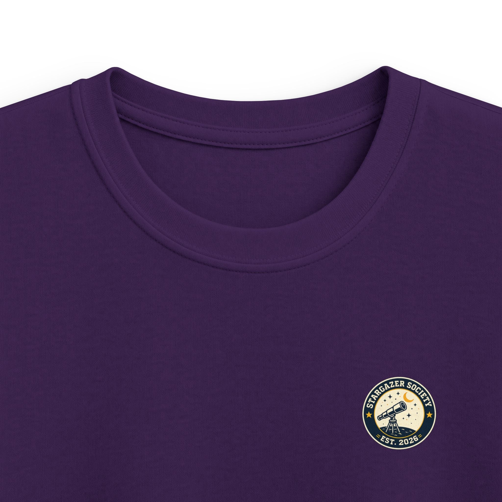 "Stargazer Society" Kids Tee Telescope 'Est. 2026' For Boys & Girls