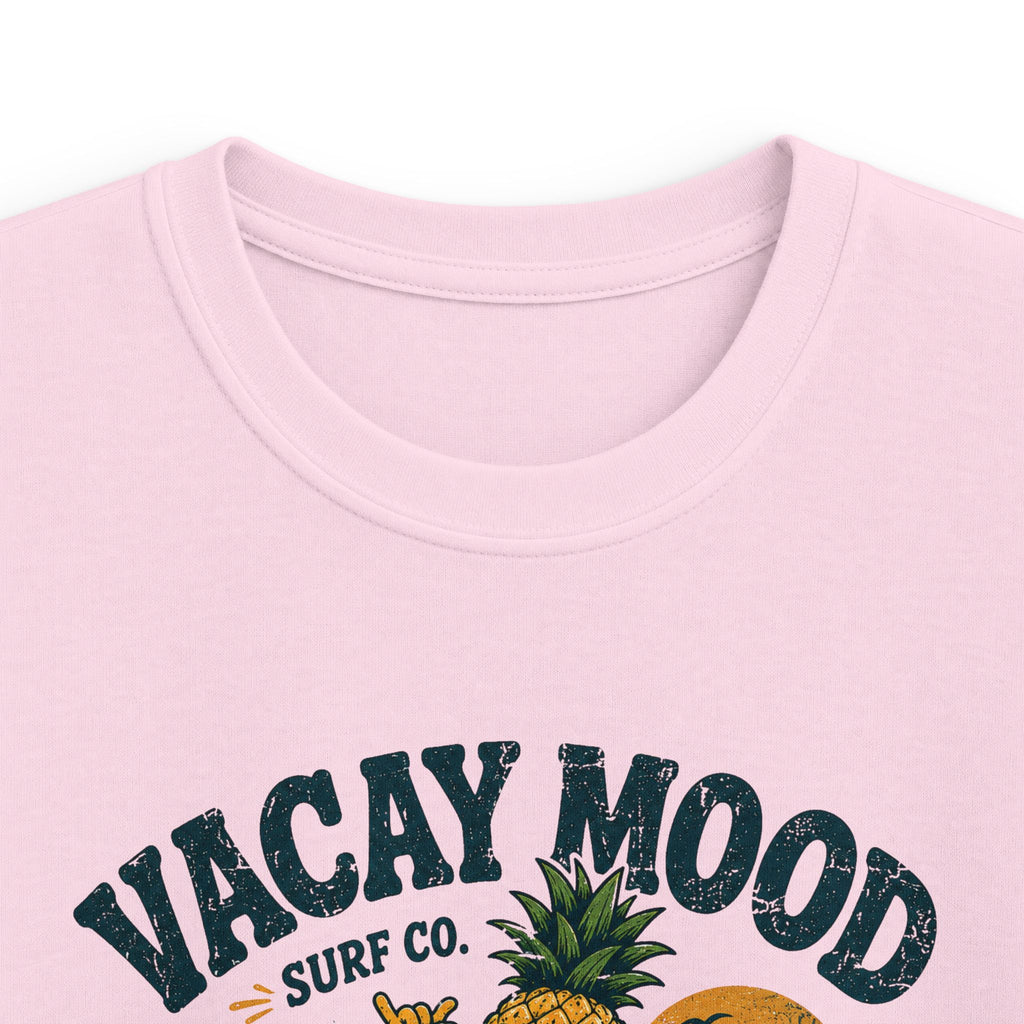 Kids Tee "Vacay Mood: Ride the Good Vibes" Surf Graphic