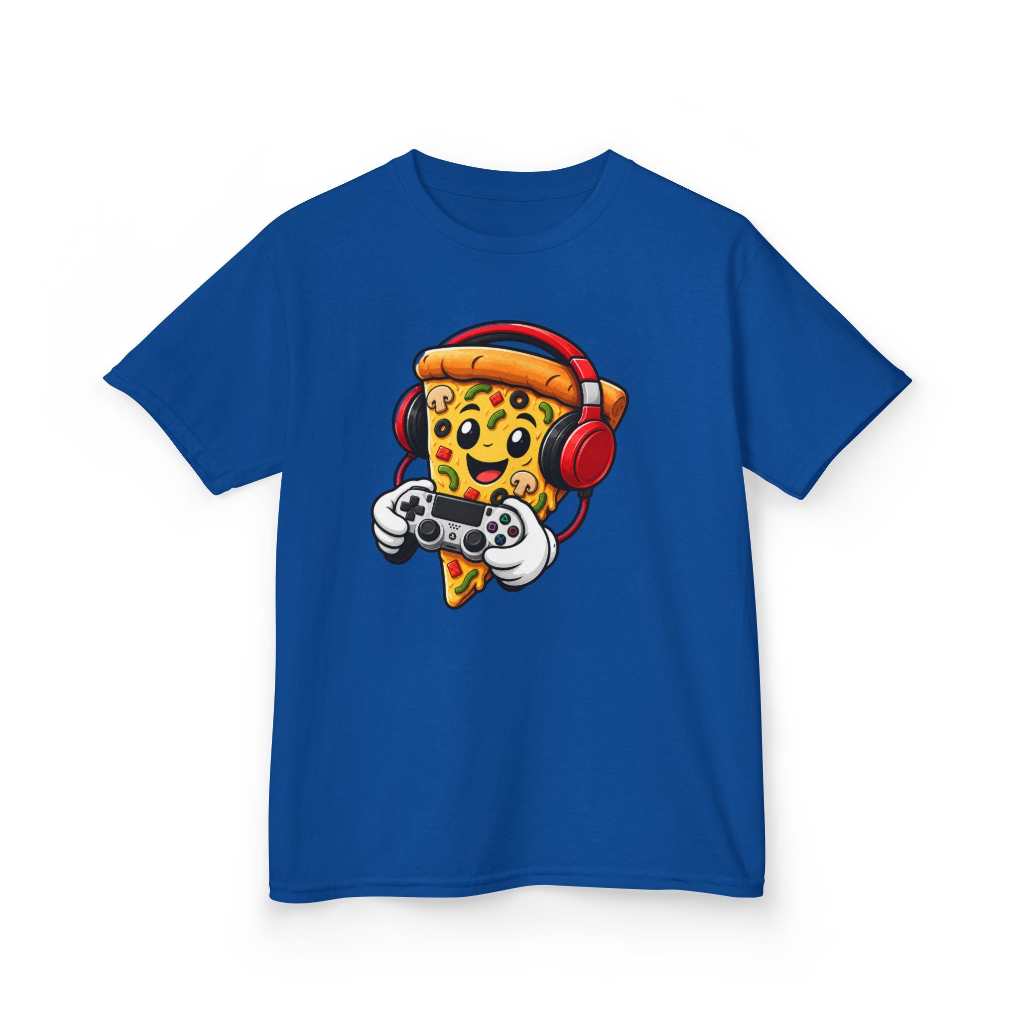 "Pizza Powered" Graphic kids Gamer T-Shirt Design