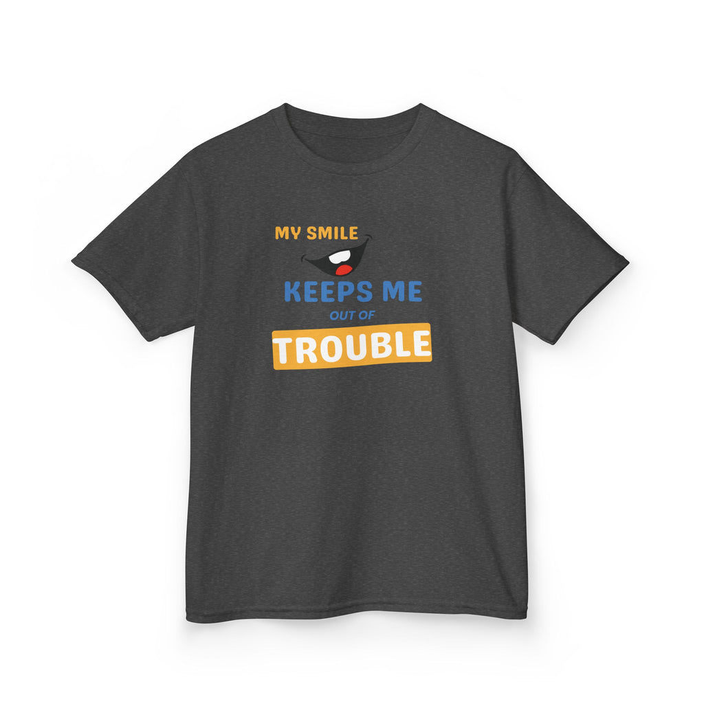 My Smile - Keeps me out of Trouble | Funny Kids Graphic T-Shirt