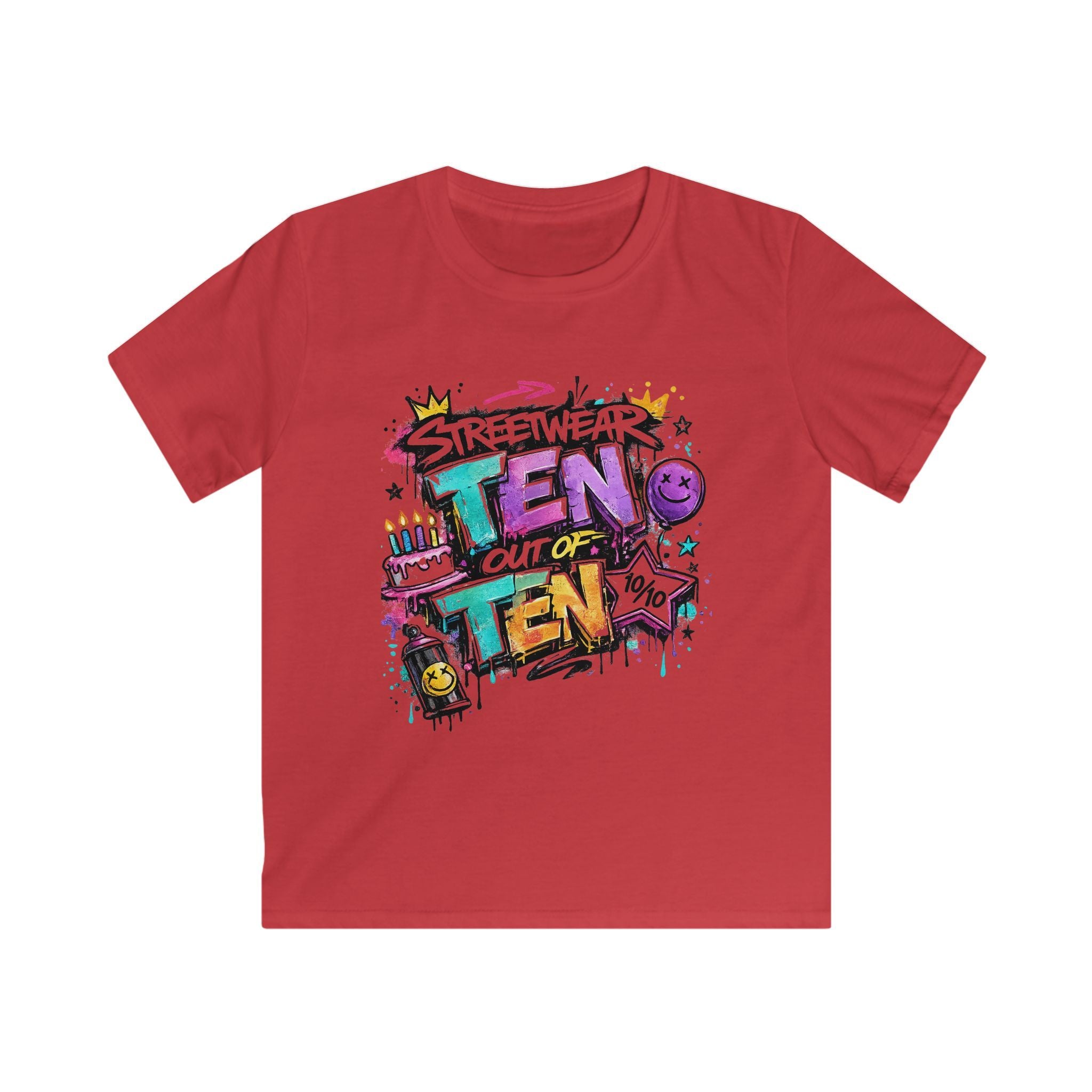 Kids Streetwear "Ten Out of Ten" Birthday Graphic Tee