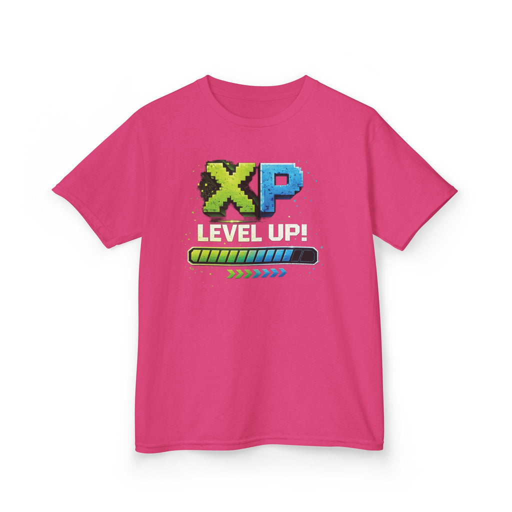 Kids T-Shirt - "XP Level Up!" Boys Gamer Progress Bar Tee