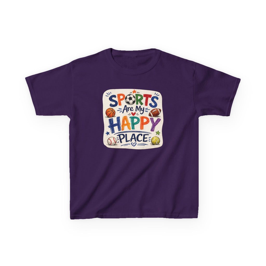 Sports Lover Gift | Sports Are My Happy Place Graphic Tee