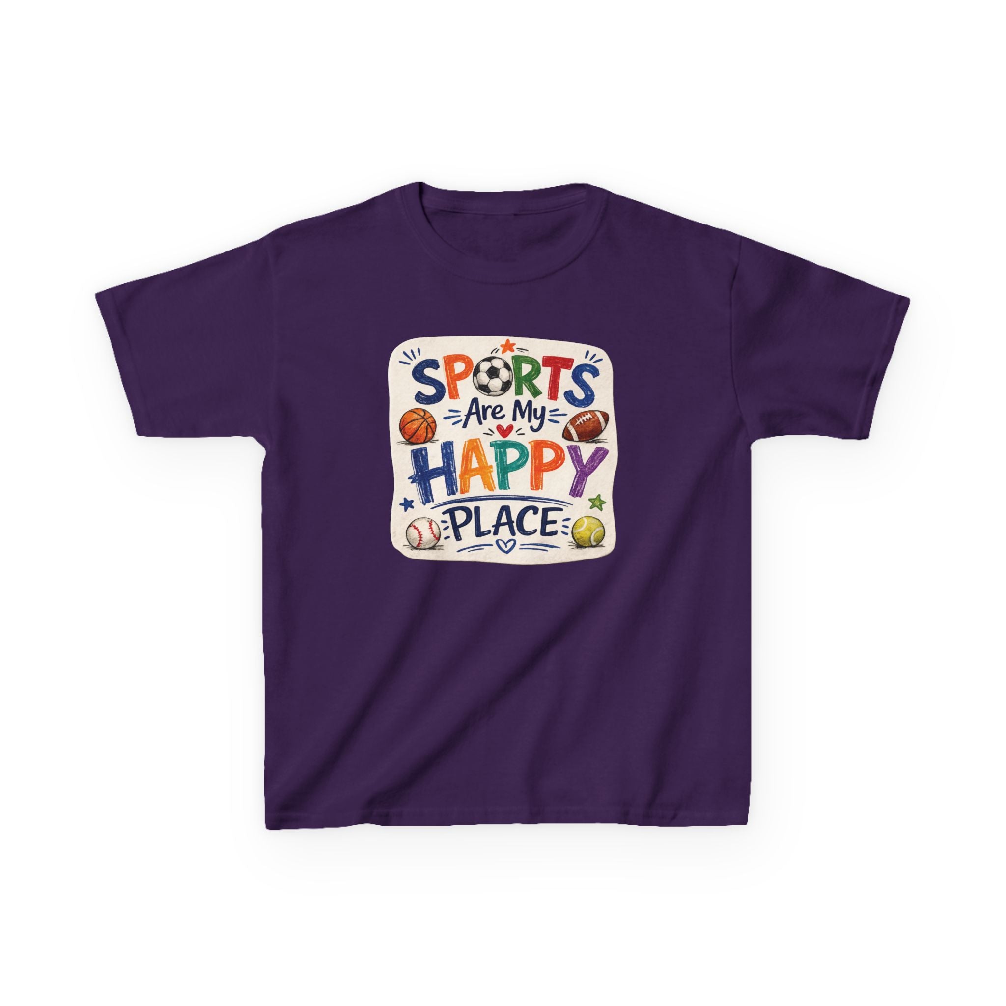 Sports Lover Gift | Sports Are My Happy Place Graphic Tee