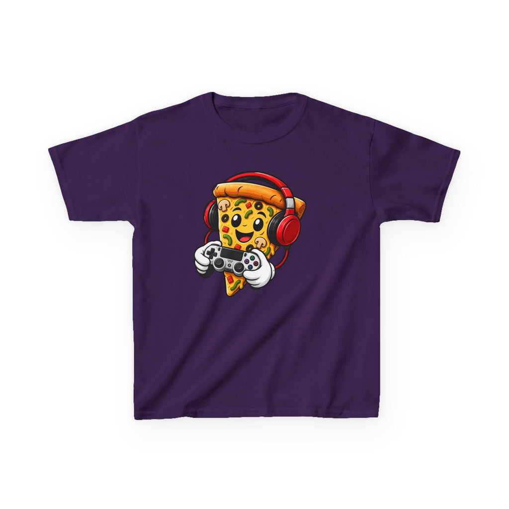 "Pizza Powered" Graphic kids Gamer T-Shirt Design