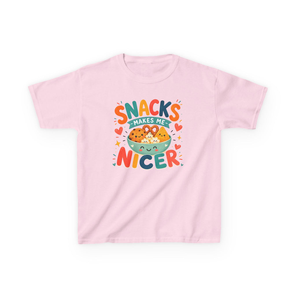 Cute Kids T-Shirt "Snacks Make Me Nicer" Cute Snack Monster Tee