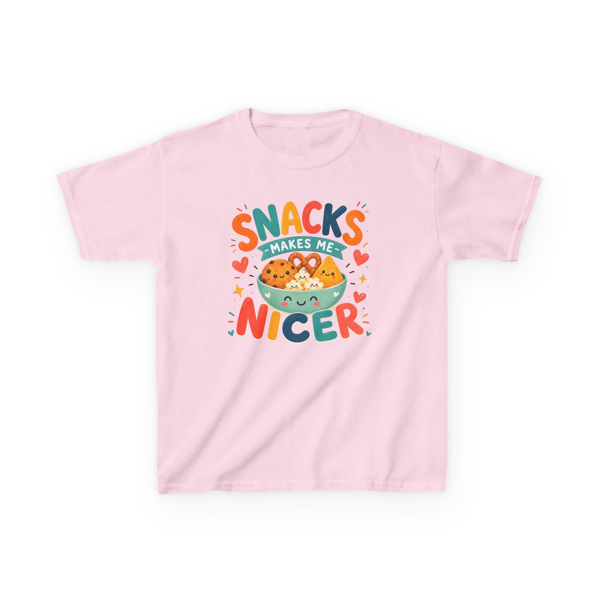 Cute Kids T-Shirt "Snacks Make Me Nicer" Cute Snack Monster Tee