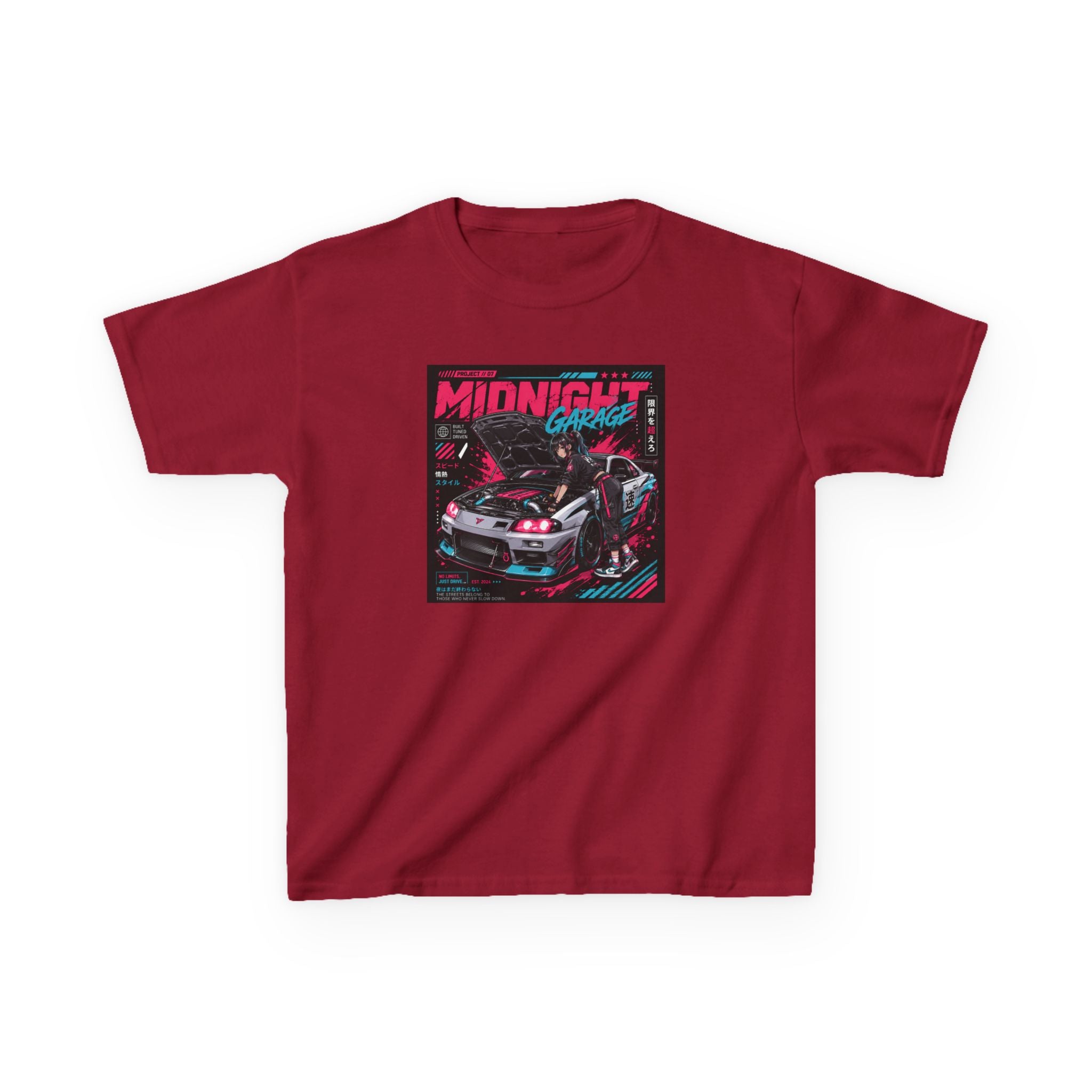 Boys Tee "Midnight Garage Retro Racing" Graphic