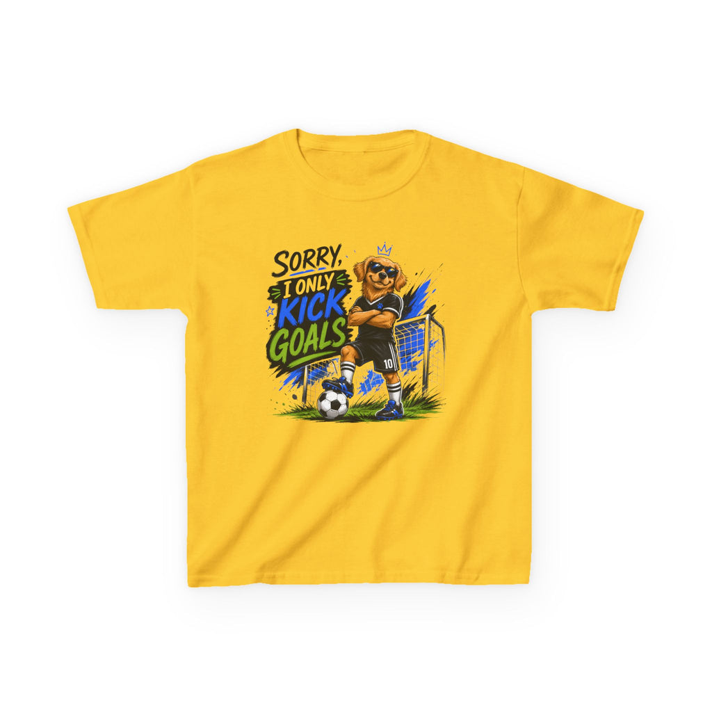 Sorry, I Only Kick Goals Soccer T-Shirt | Funny Soccer Player Graphic Tee | Youth Soccer Shirt | Soccer Lover Gift | Sports Quote Apparel