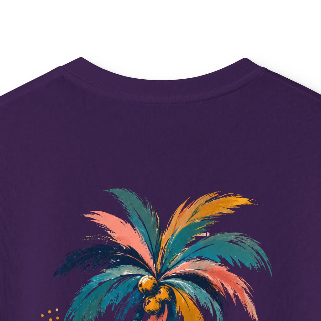 Kids Palm Beach T-Shirt Tropical Sunset Beach Tee for Children