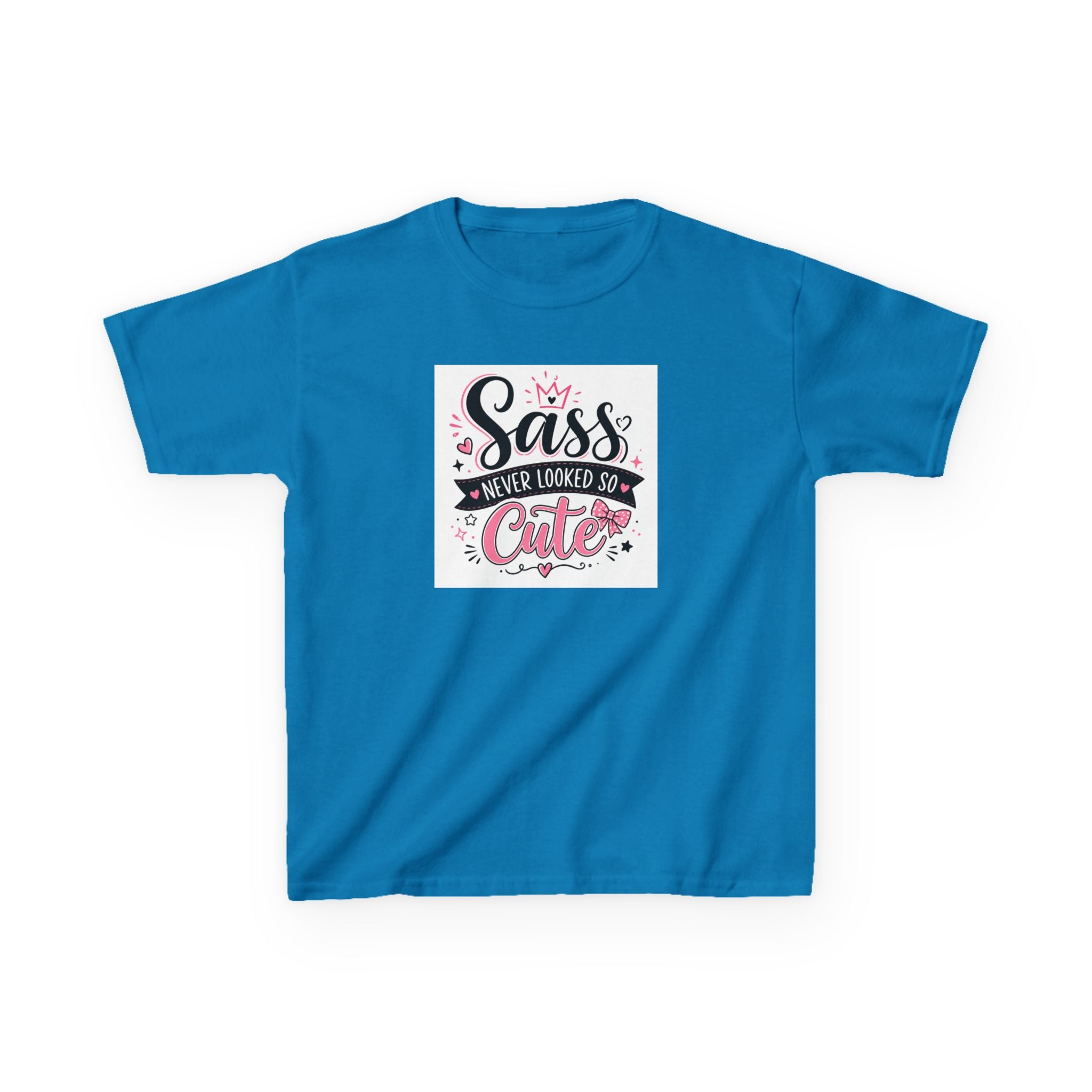 "Sass never looked so cute" Girls Graphic Family T-Shirt Design