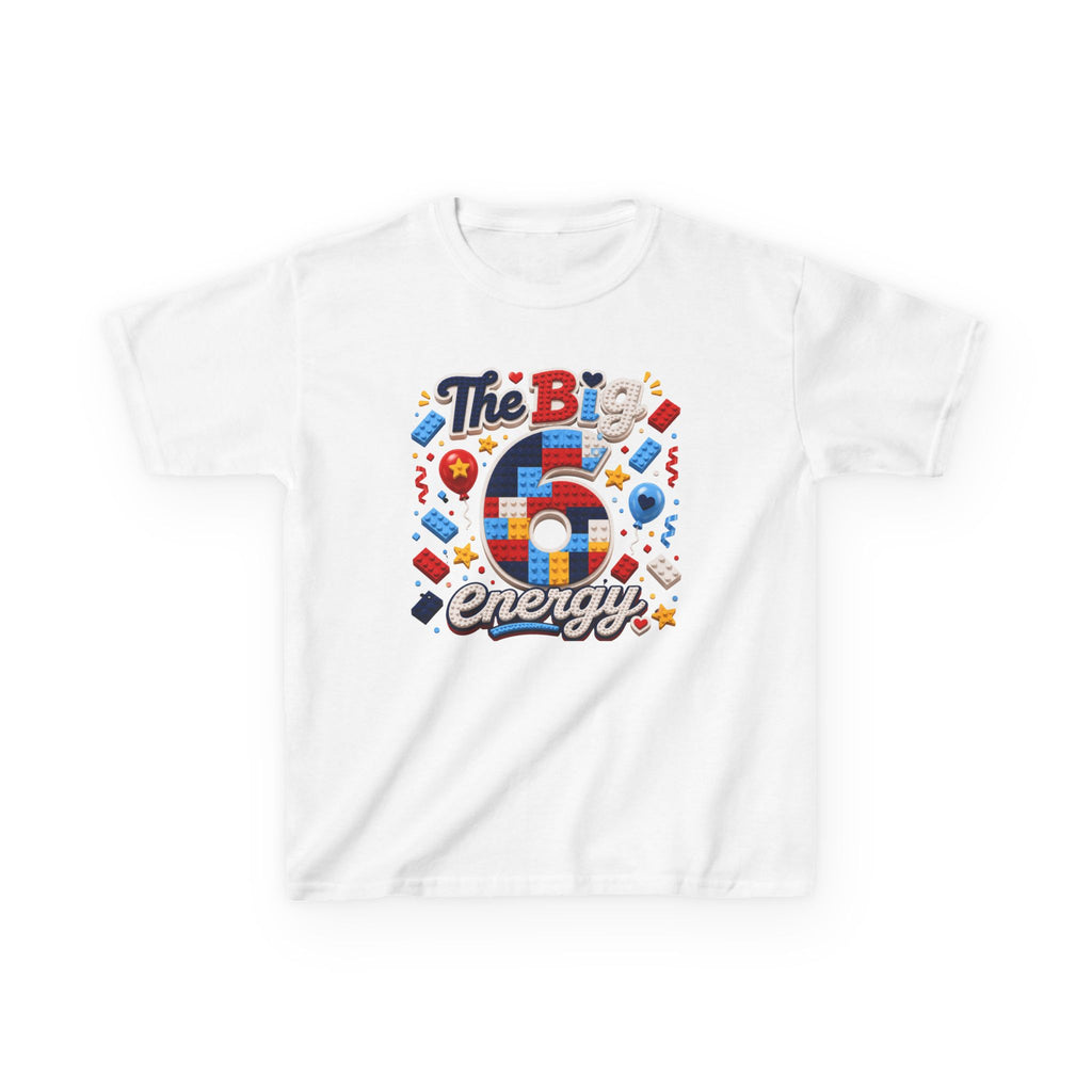 The Big 6 Energy Graphic kids Birthday T-Shirt Design