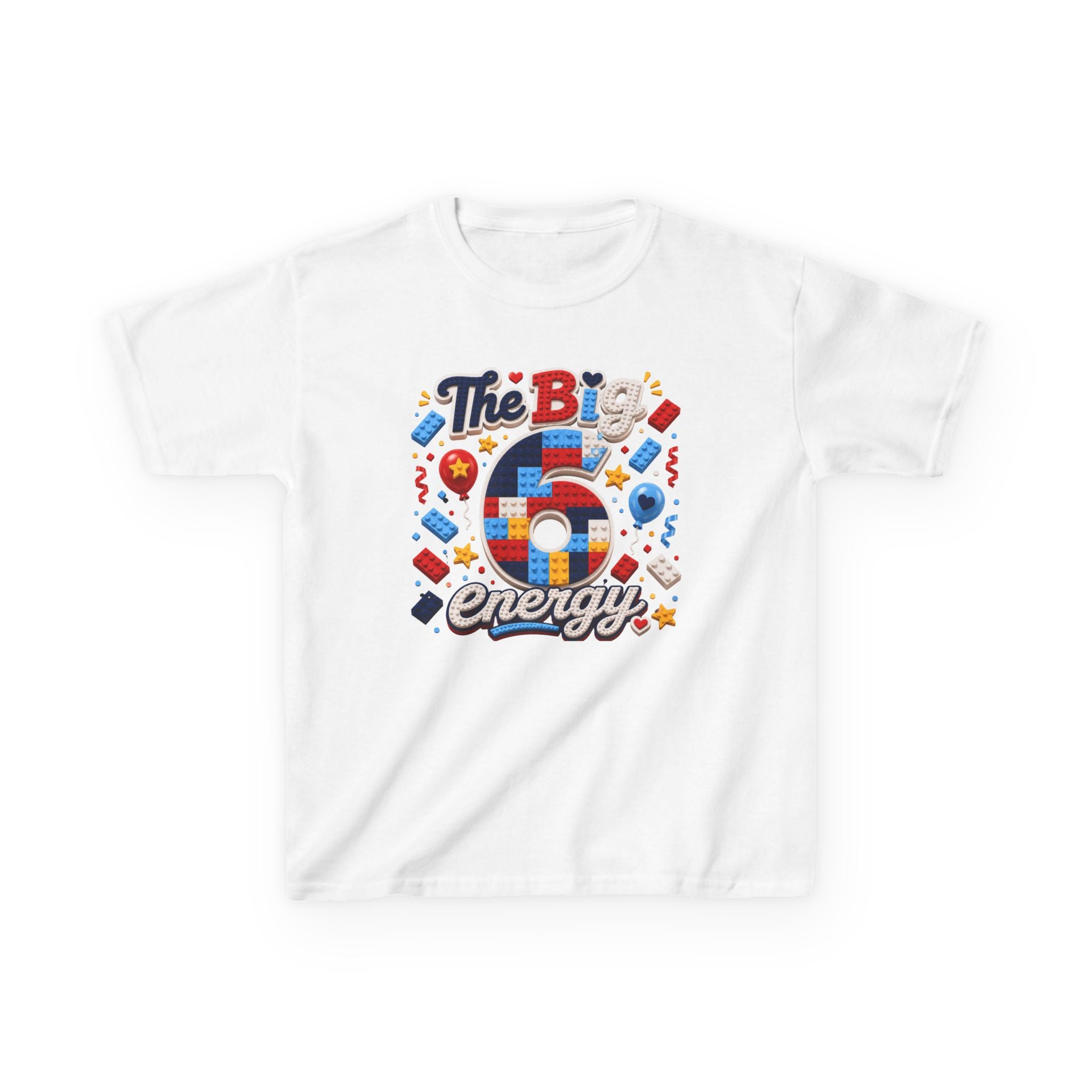The Big 6 Energy Graphic kids Birthday T-Shirt Design