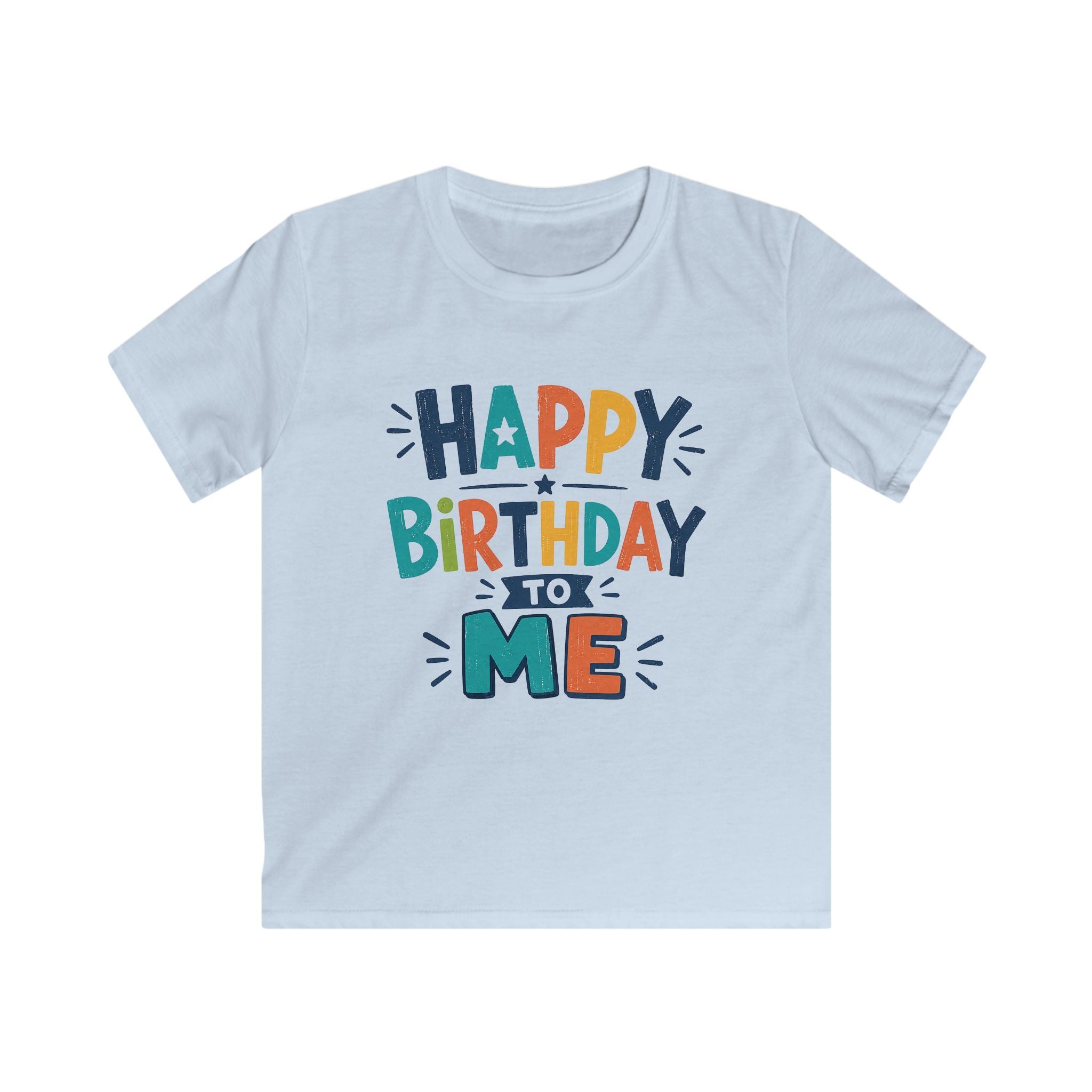 Kids Birthday Tee "Happy Birthday to Me" Colorful Party Shirt