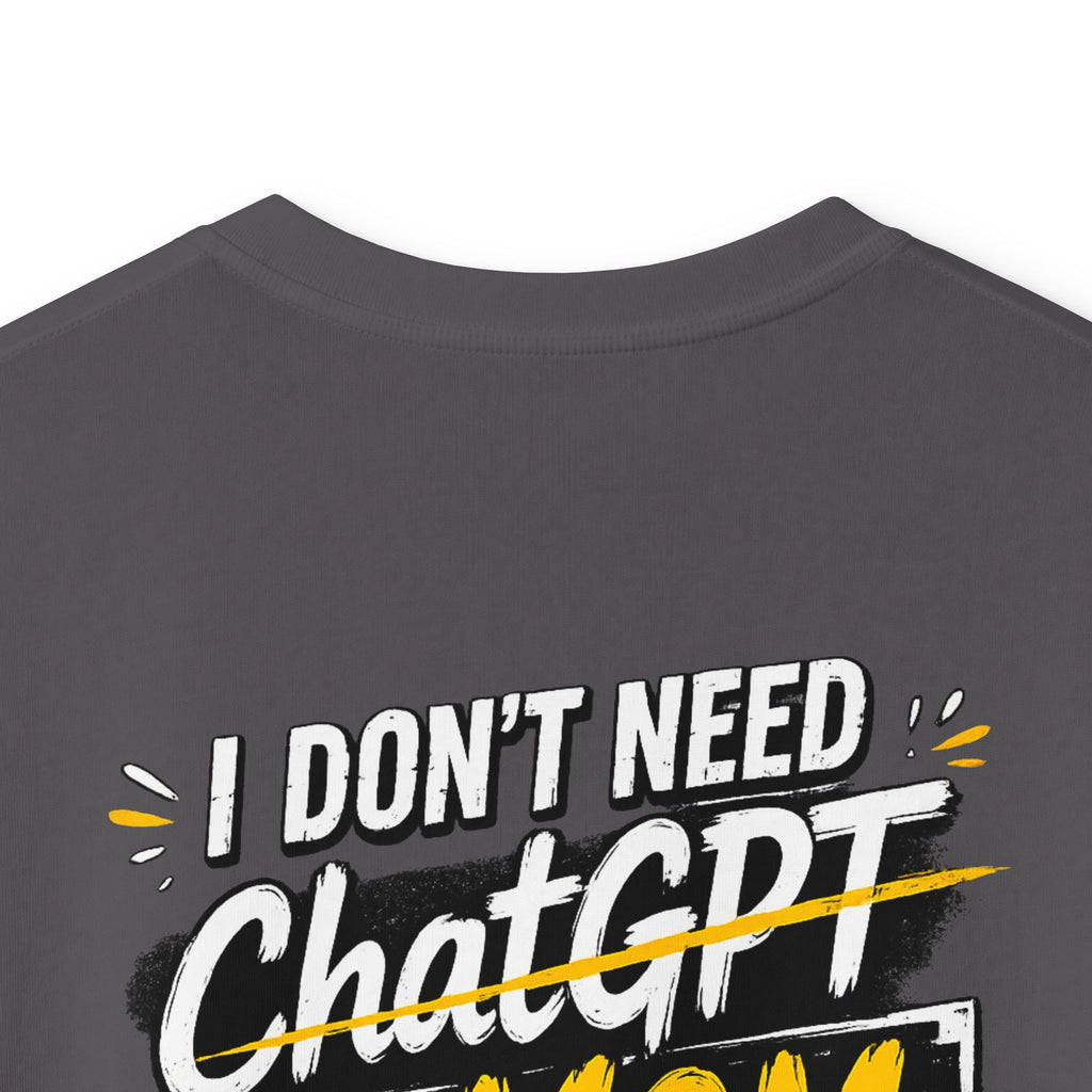 "I Don’t Need ChatGPT, My Mom Knows Everything" Back Graphic Kids Tee
