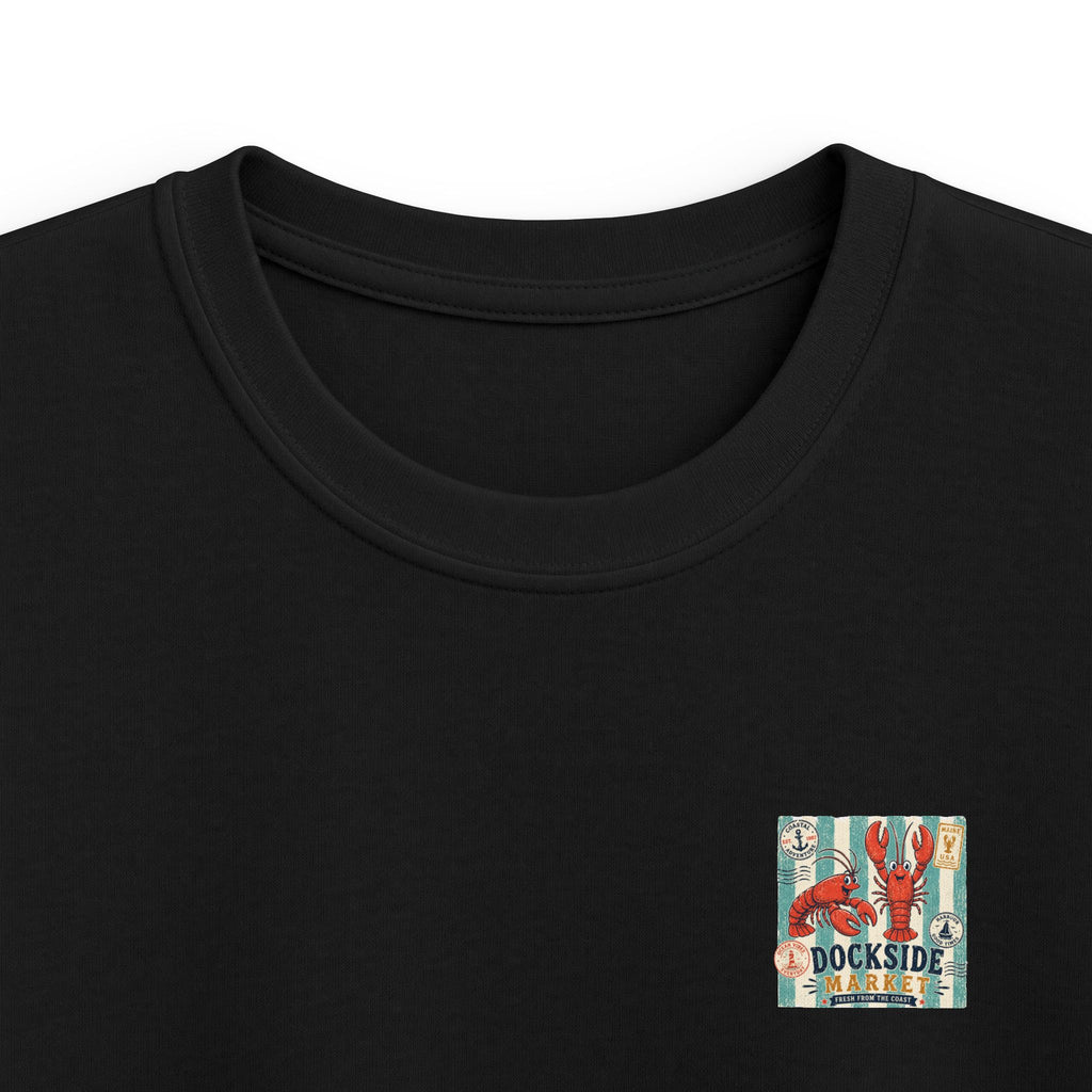 "Dockside Market" Kids Tee Retro Lobster Beach Graphic T-Shirt