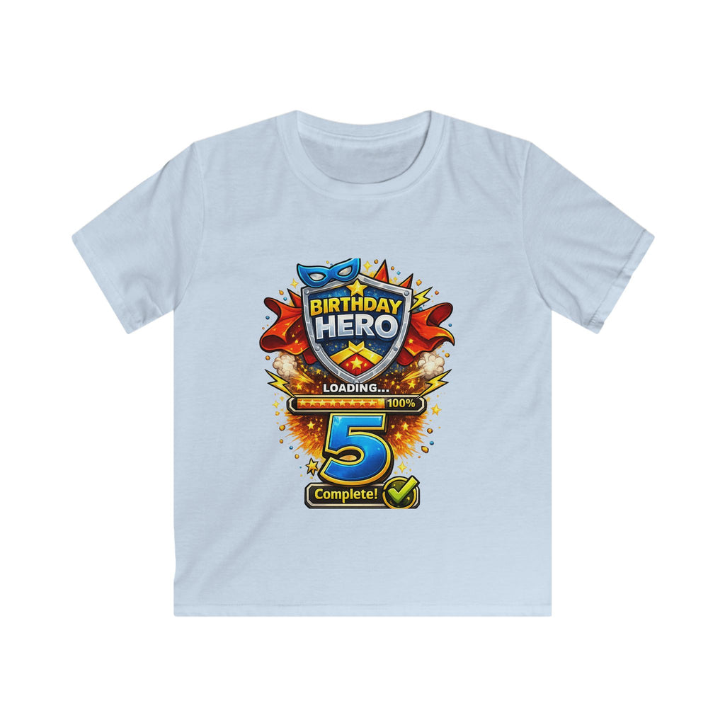 Birthday Hero 5th Birthday Kids Tee
