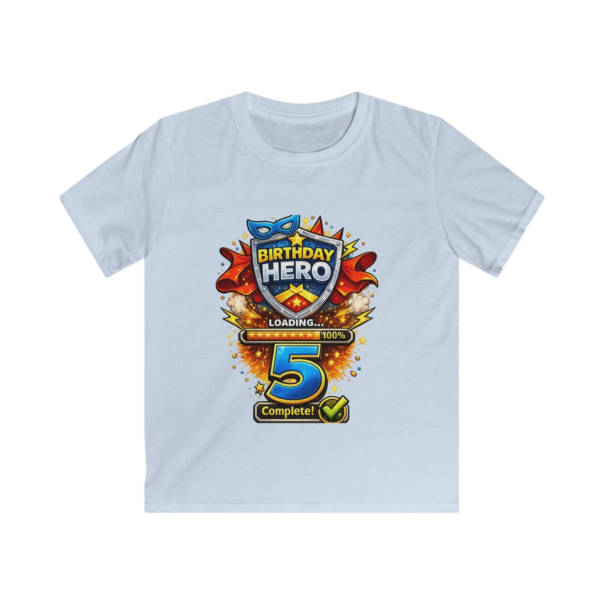 Birthday Hero 5th Birthday Kids Tee