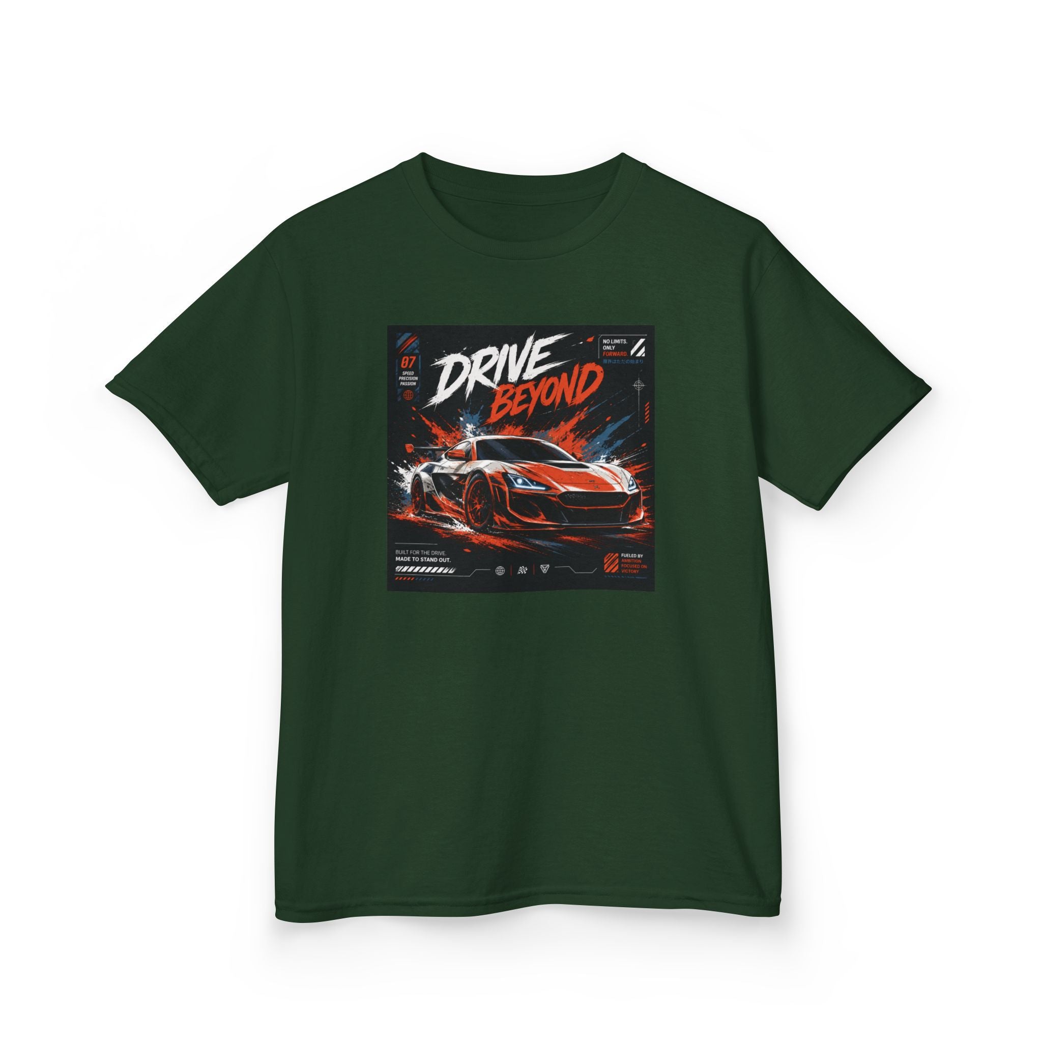 Boys 'Drive Beyond' Racing Car T‑Shirt — Retro Speed Graphic Tee