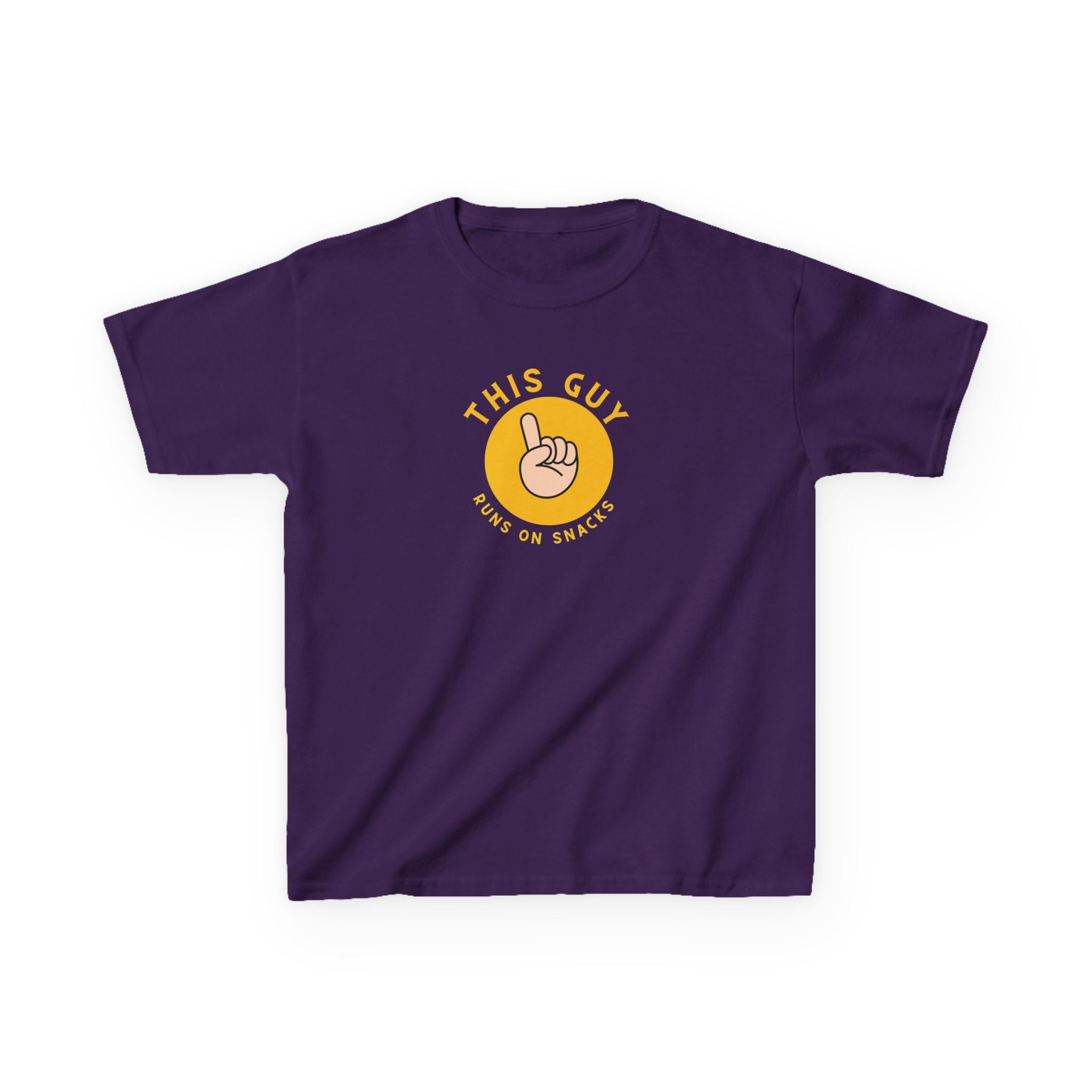 This Guy- Runs on Snacks | Funny Kids Graphic T-Shirt