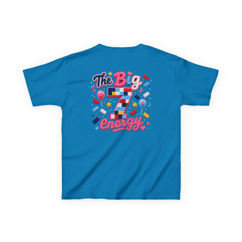 "The Big Energy 7" Graphic kids Birthday T-Shirt Design