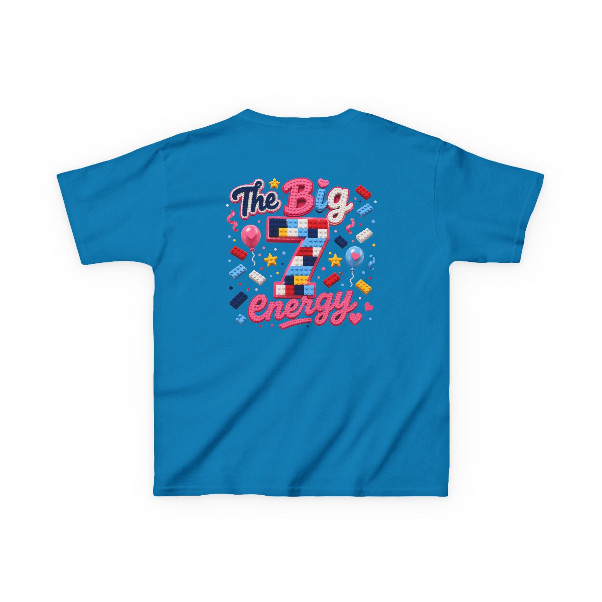 "The Big Energy 7" Graphic kids Birthday T-Shirt Design