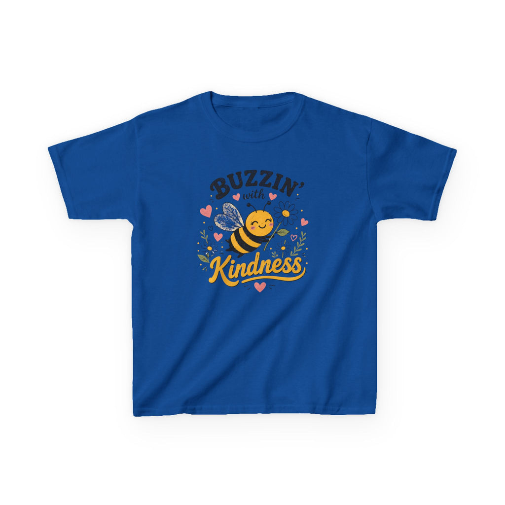 Buzzin' with Kindness Kids T-Shirt Cute Bee Positive Message Tee