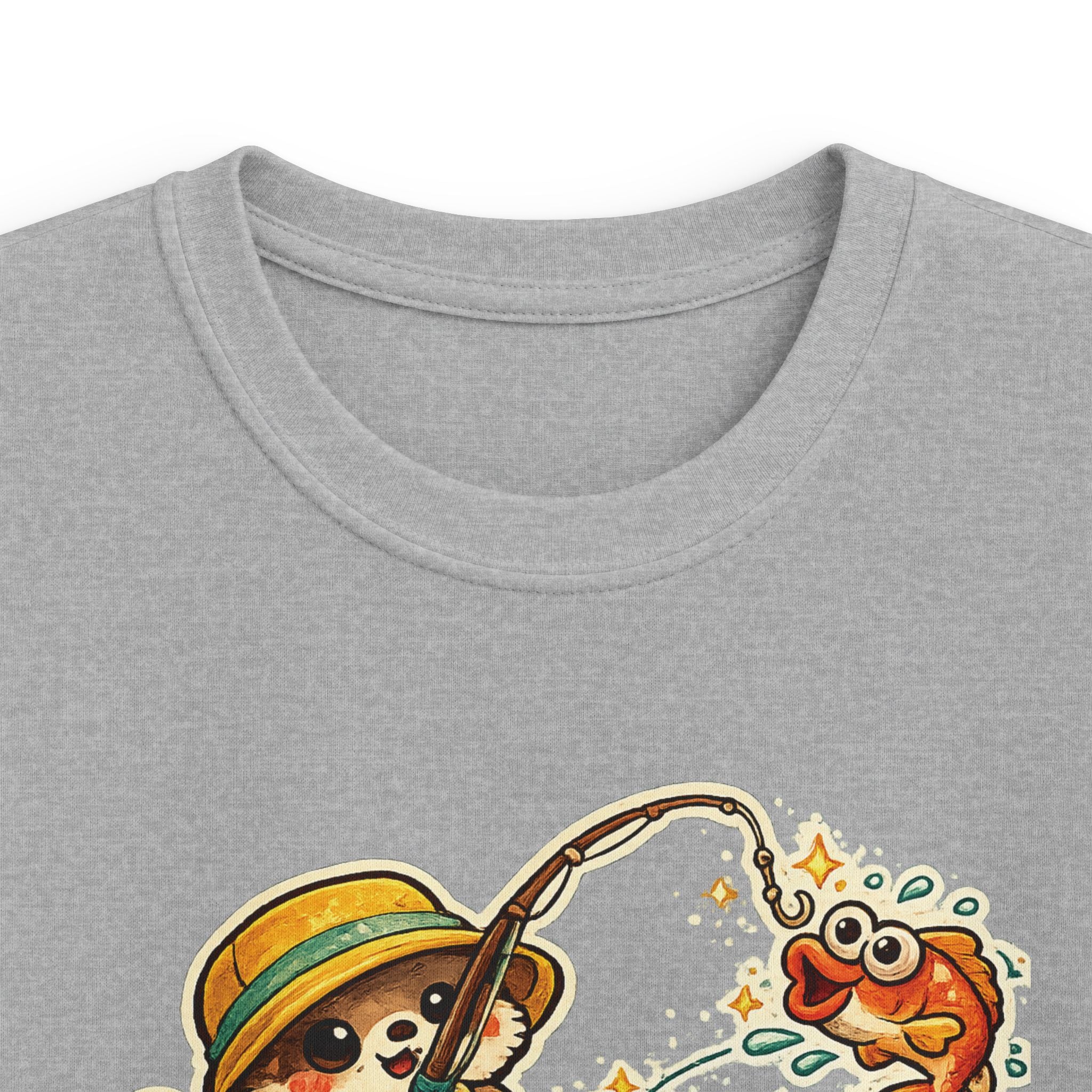 Kids Tee Cute Bear 'Gone Fishing' Graphic Tee for Boys & Girls