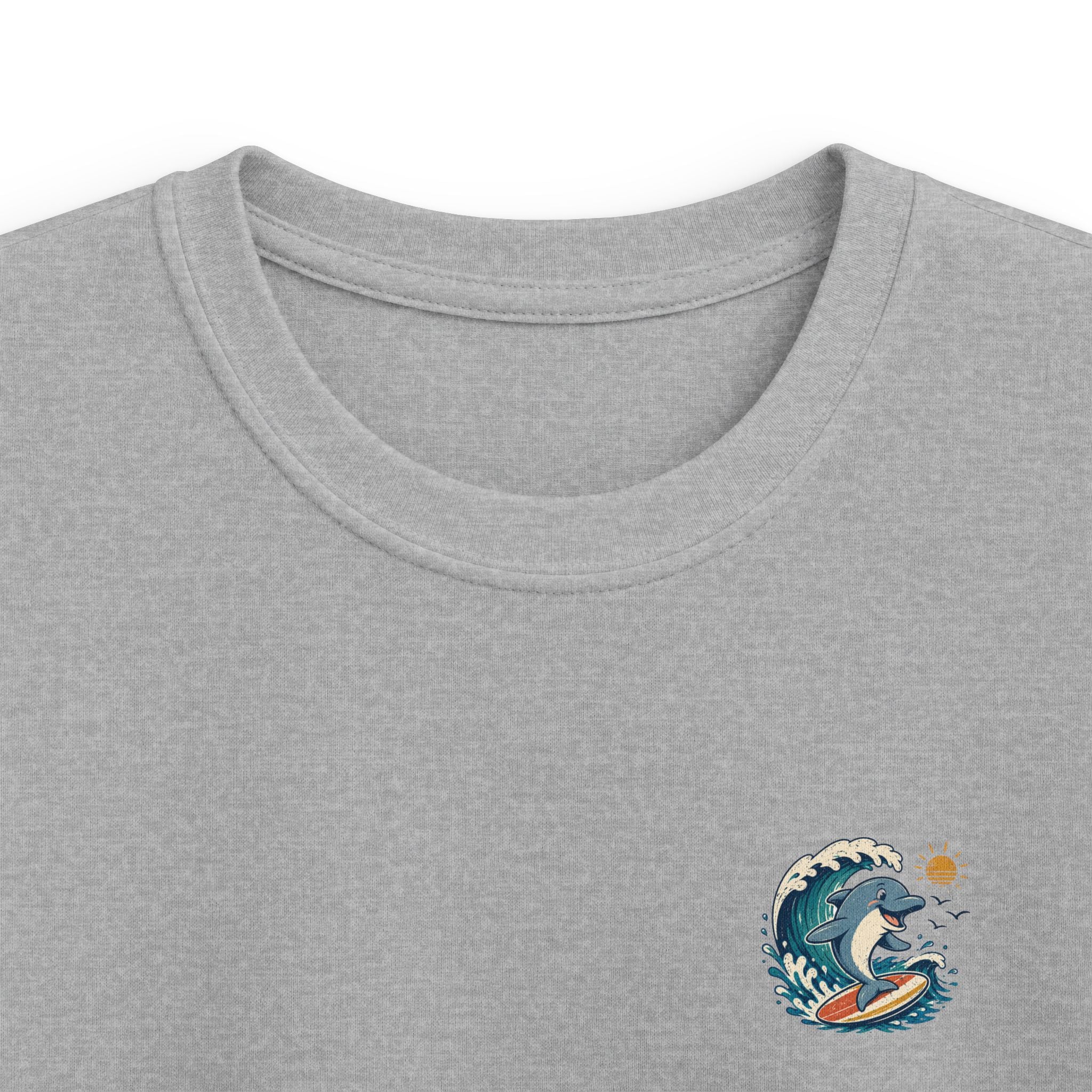 Ocean Adventure Kids Tee 'Catch the Good Tide' Dolphin Surf Graphic