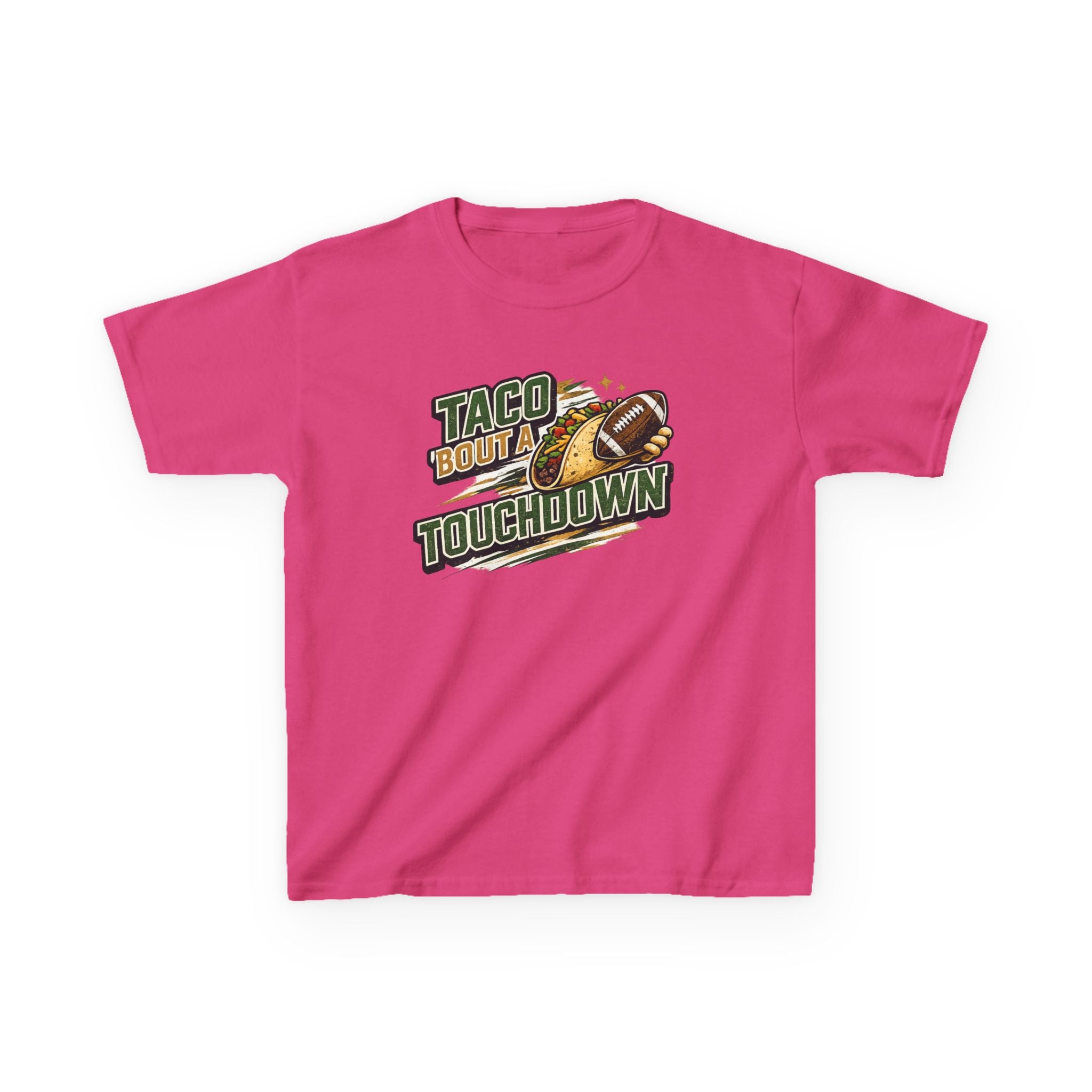 Taco 'Bout a Touchdown Football T-Shirt Design | Taco Football Graphic | Game Day Sports Tee