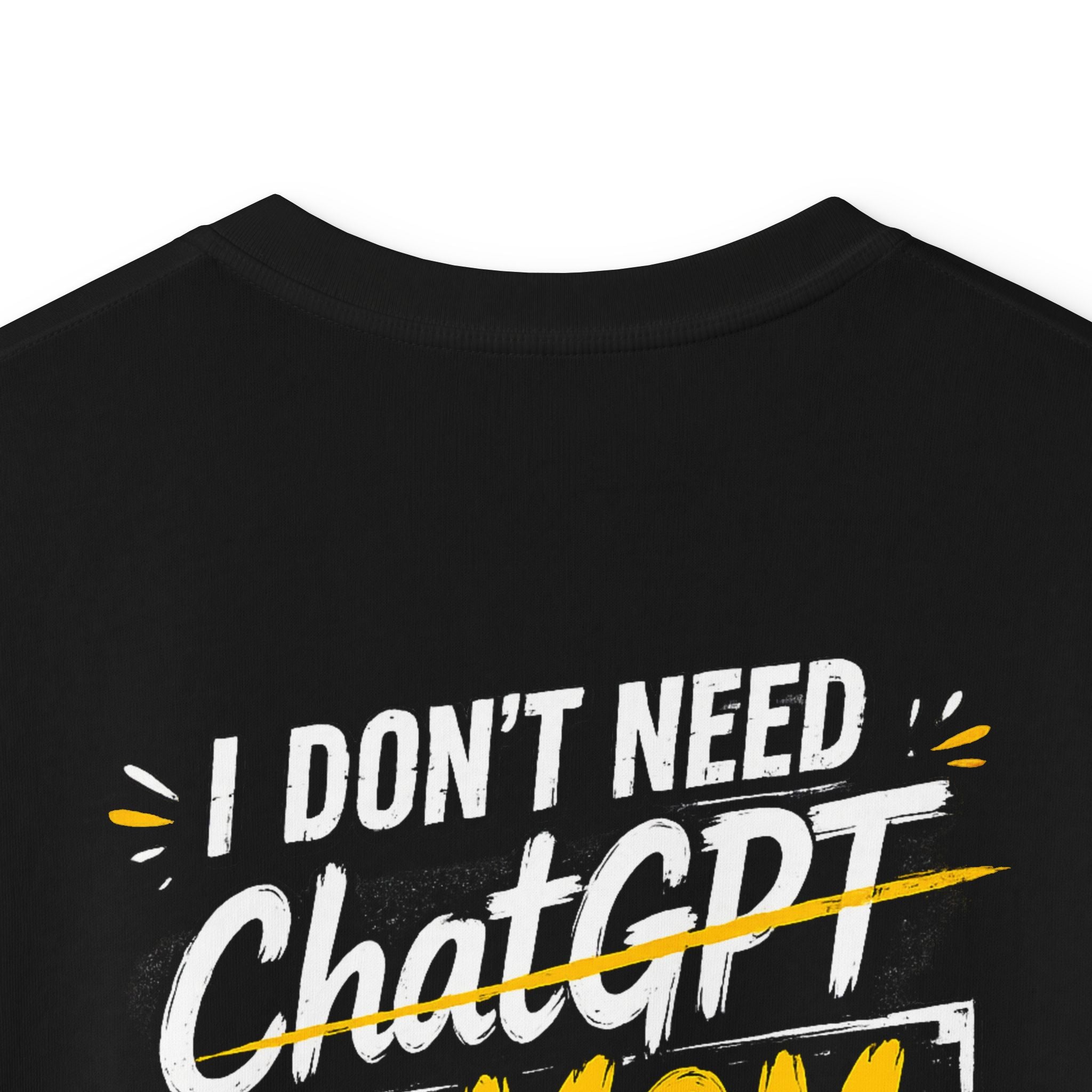 "I Don’t Need ChatGPT, My Mom Knows Everything" Back Graphic Kids Tee