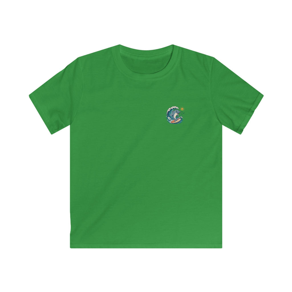 Ocean Adventure Kids Tee 'Catch the Good Tide' Dolphin Surf Graphic