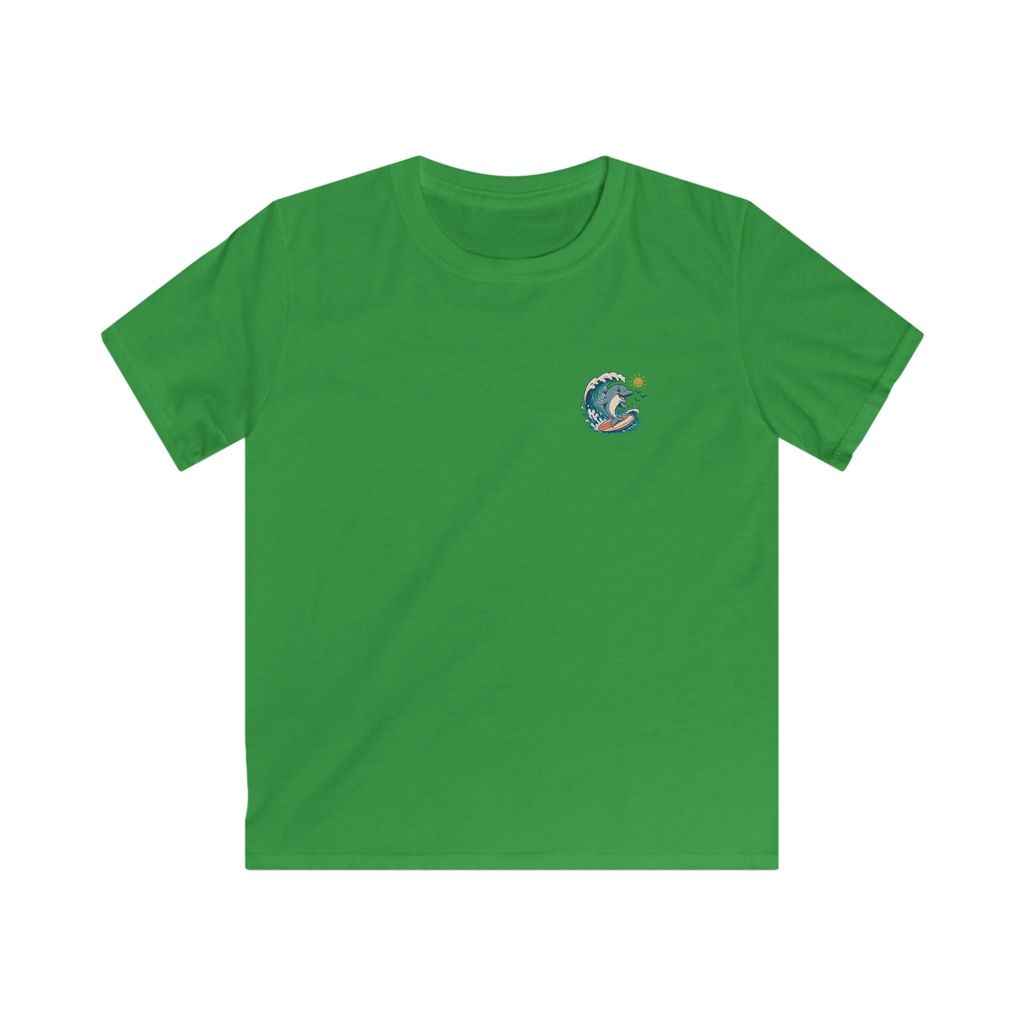 Ocean Adventure Kids Tee 'Catch the Good Tide' Dolphin Surf Graphic