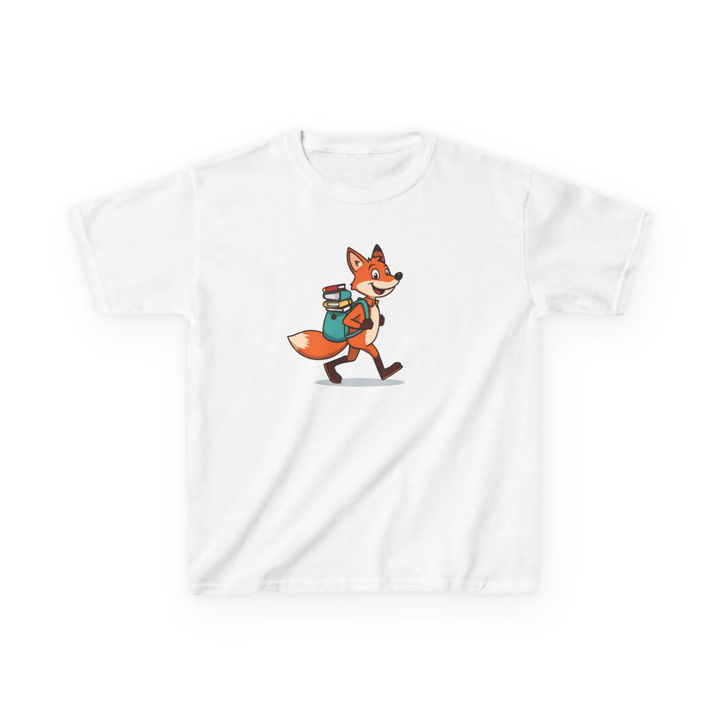 Fox With a Book Bag | Kids Reading Graphic T-Shirt