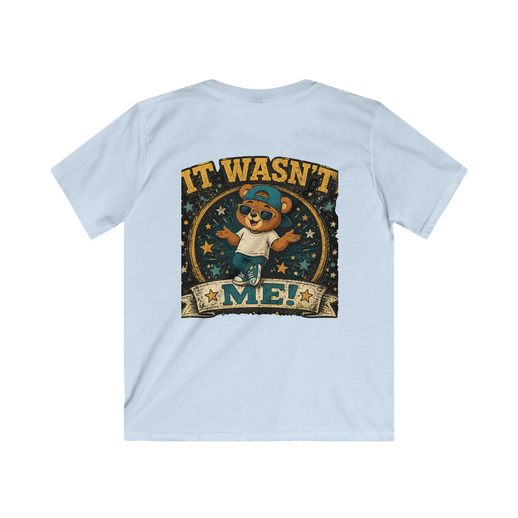 Kids Tee  'It Wasn't Me!' Dancing Bear Graphic Shirt | Funny Kids Gift