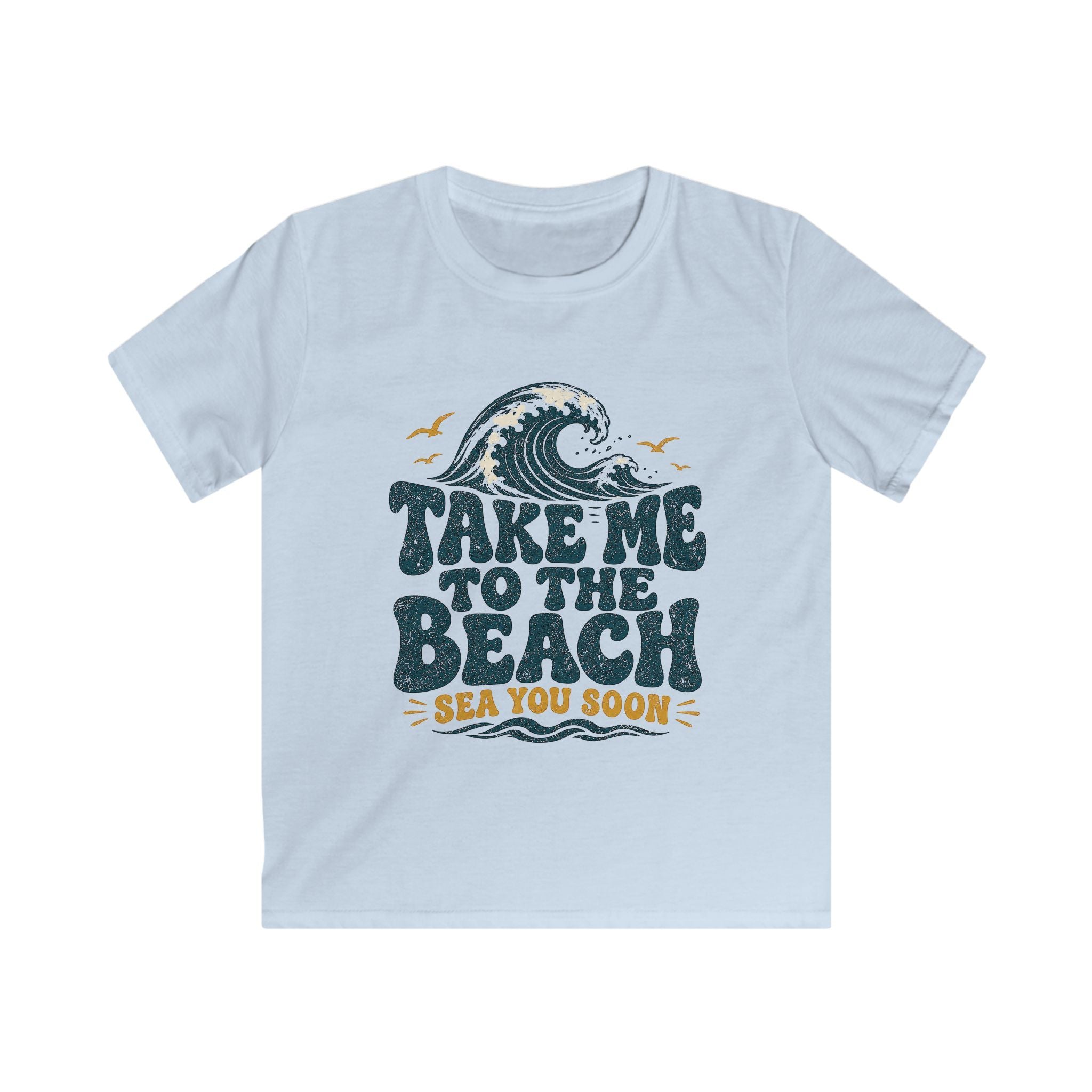 Kids Beach T‑Shirt "Take Me To The Beach" Retro Wave Vacation Tee
