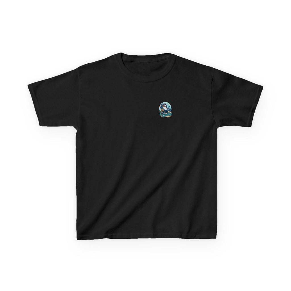Kids Tee 'Just Chill' Surfing Shark Girls and Boys Graphic