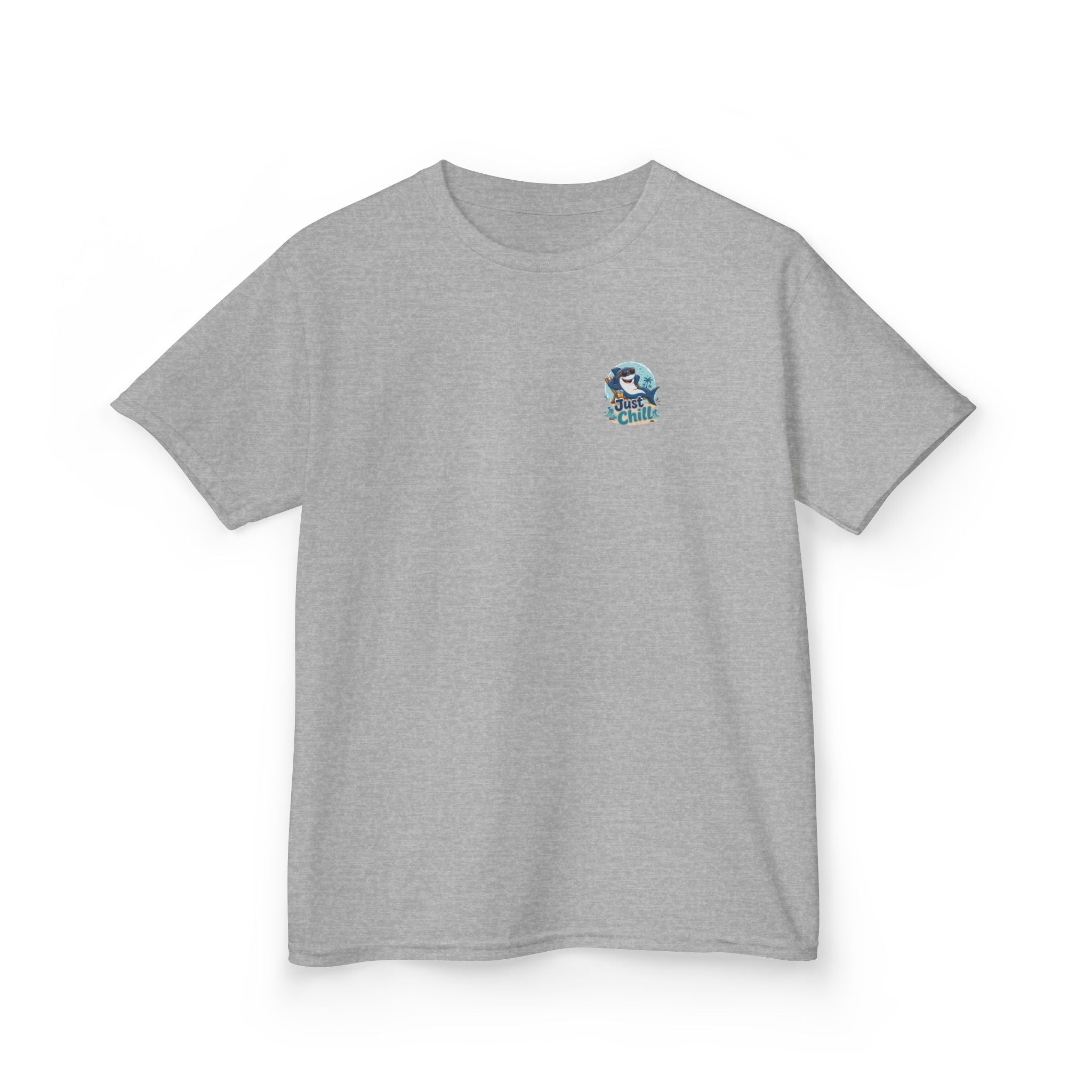 Kids Tee 'Just Chill' Surfing Shark Girls and Boys Graphic