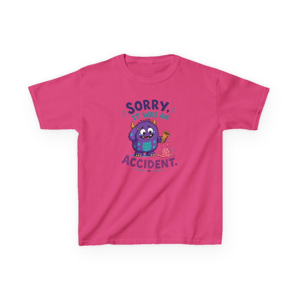 Kids Tee Cute Monster "Sorry, It Was An Accident" Funny Kids Shirt