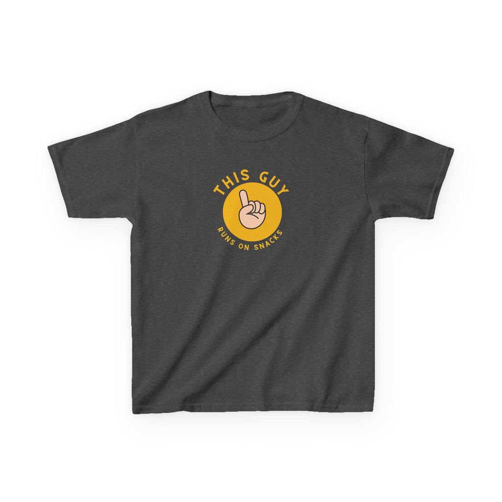 This Guy- Runs on Snacks | Funny Kids Graphic T-Shirt