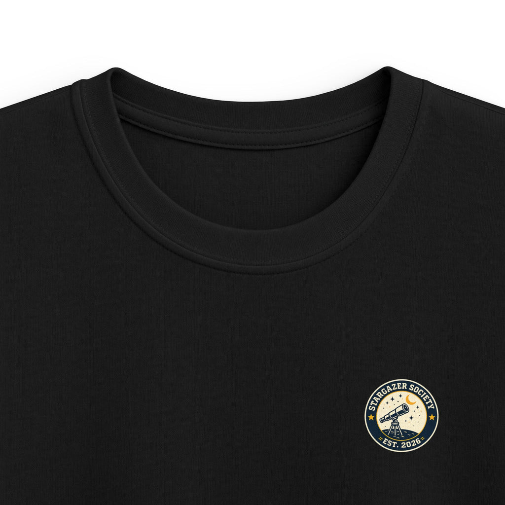 "Stargazer Society" Kids Tee Telescope 'Est. 2026' For Boys & Girls