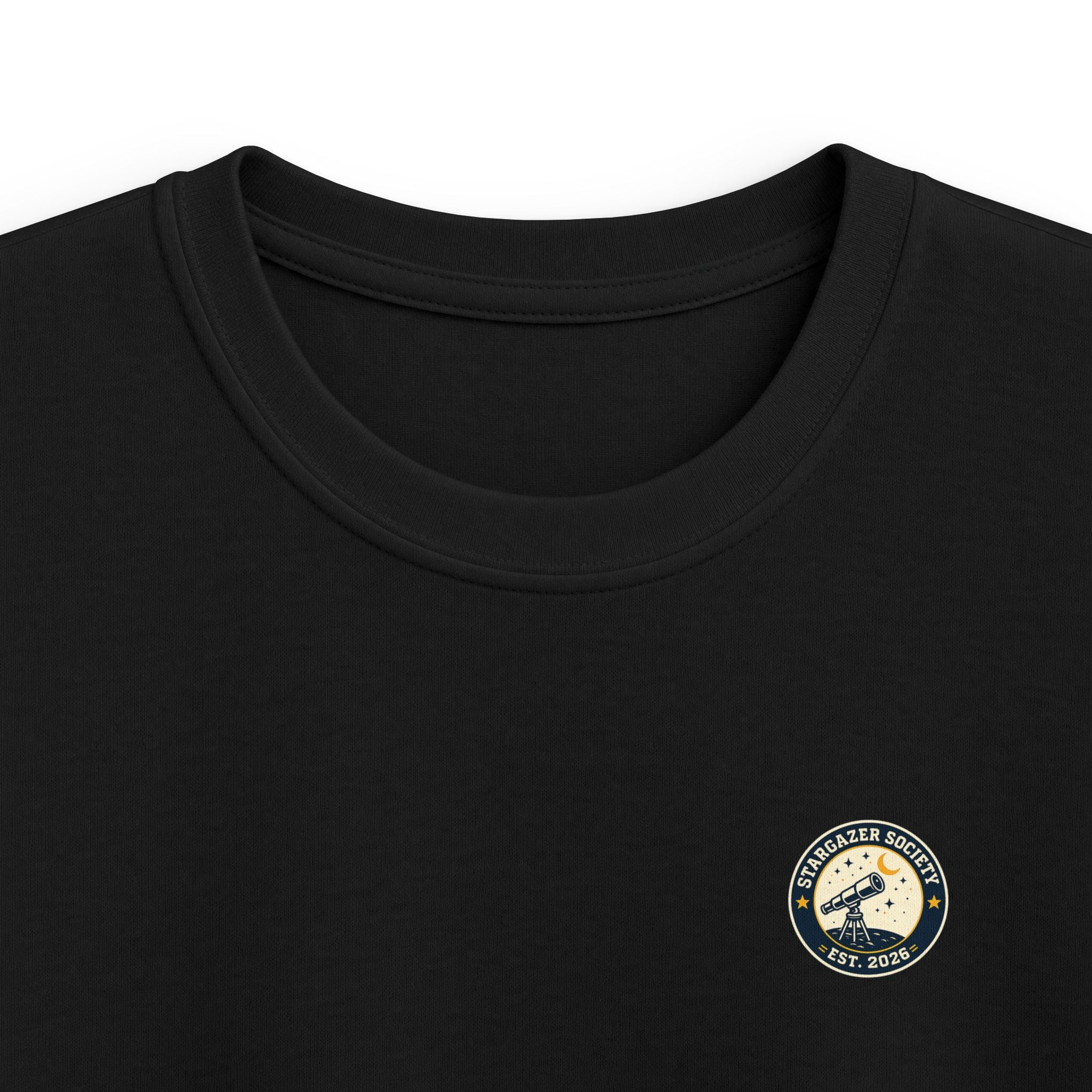 "Stargazer Society" Kids Tee Telescope 'Est. 2026' For Boys & Girls